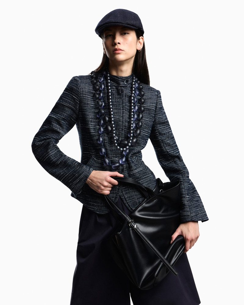 GURU COLLAR JACKET IN DENIM-EFFECT TWEED 3