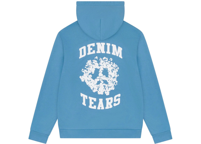 DENIM TEARS Denim Tears Denim University Zip Hoodie Light Blue outlook