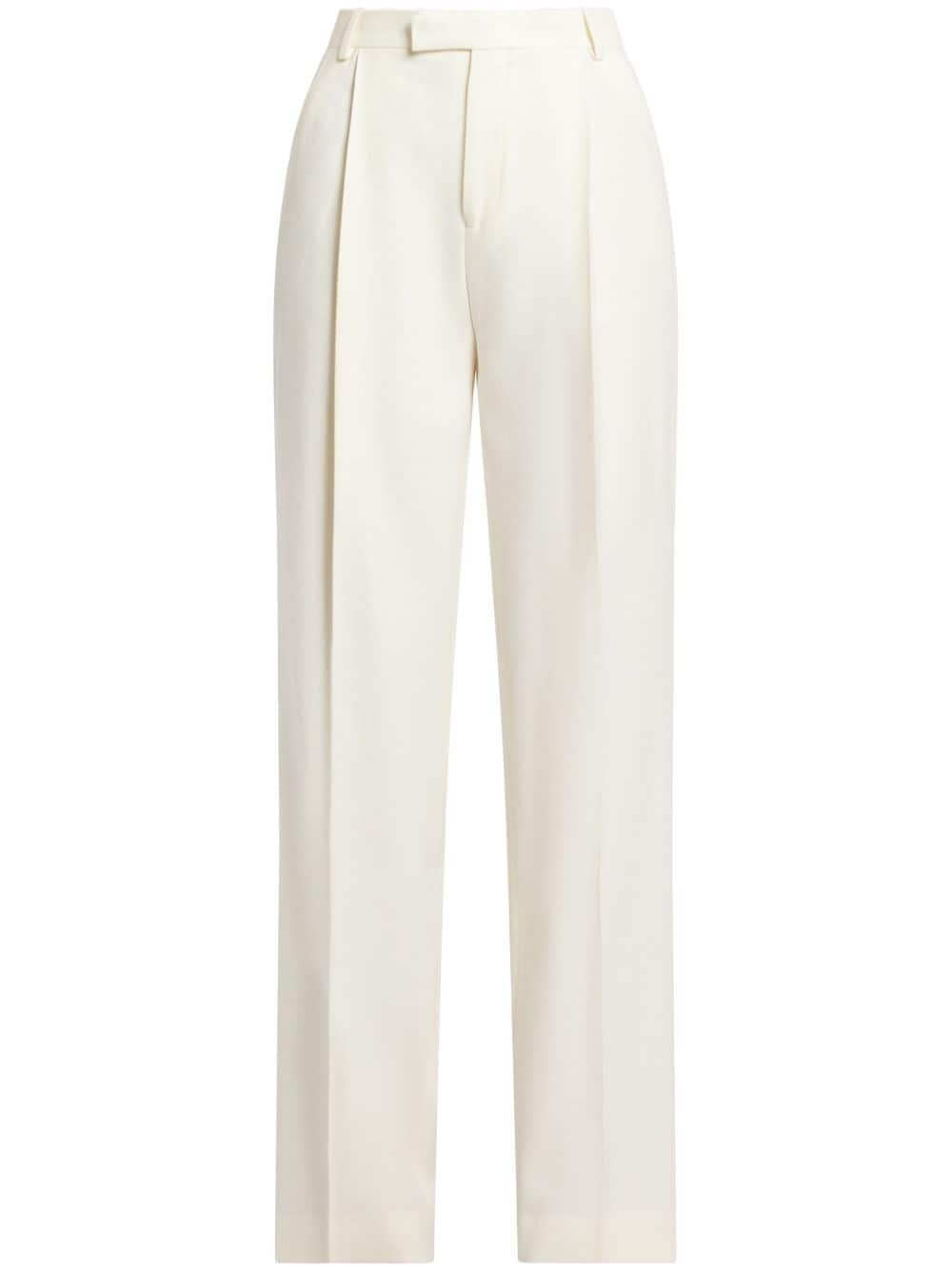 high-rise straight-leg trousers - 1