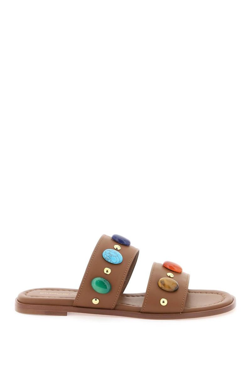 Gianvito Rossi "Slides With Natural Stone Embell - 1