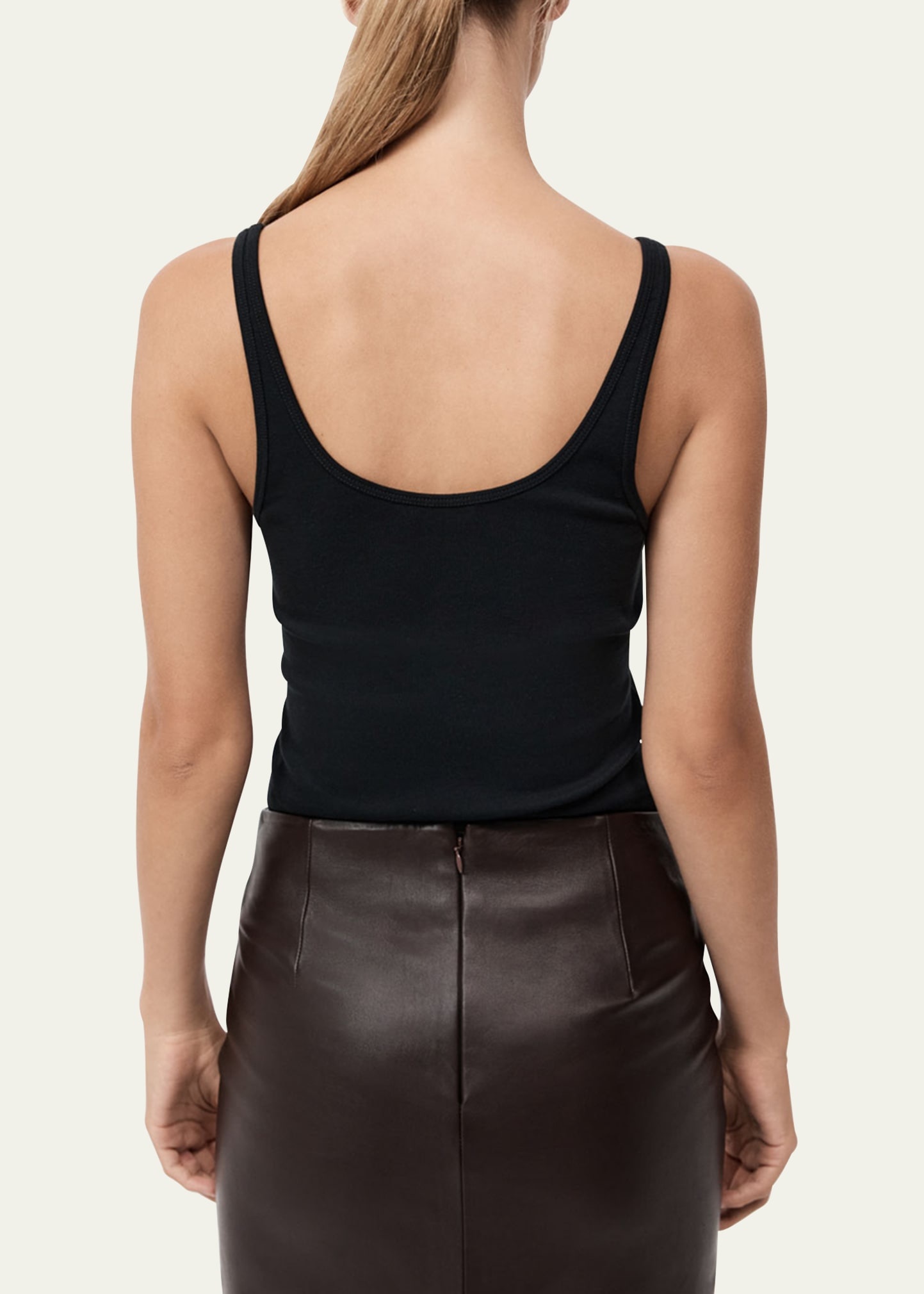 Organic Cotton Slim Scoop Tank Top - 3