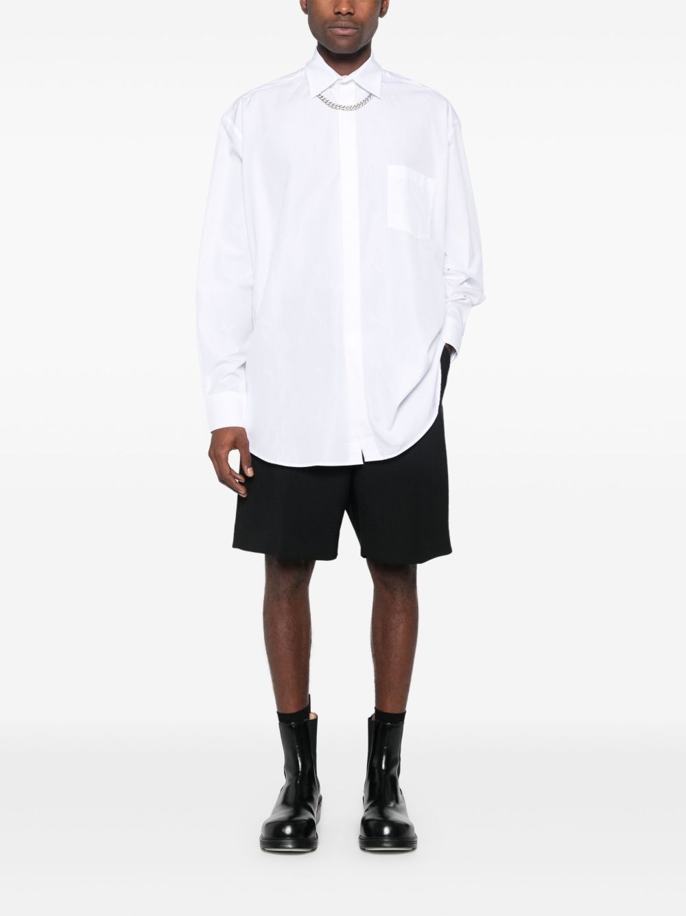 logo-jacquard shirt - 2