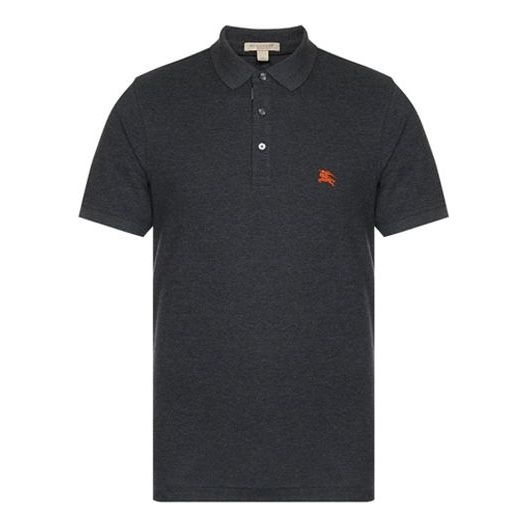 Men's Burberry Logo Short Sleeve Polo Shirt Gray 40551271 - 1