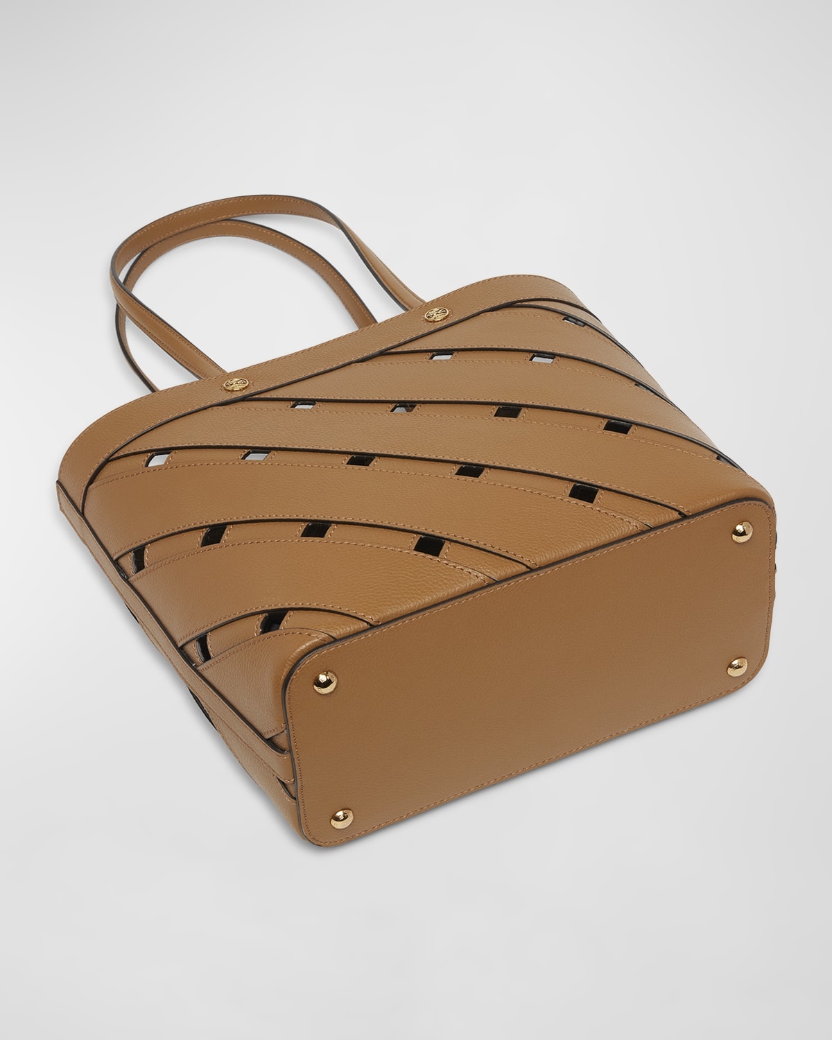 Lasercut Leather Shopping Tote Bag - 7