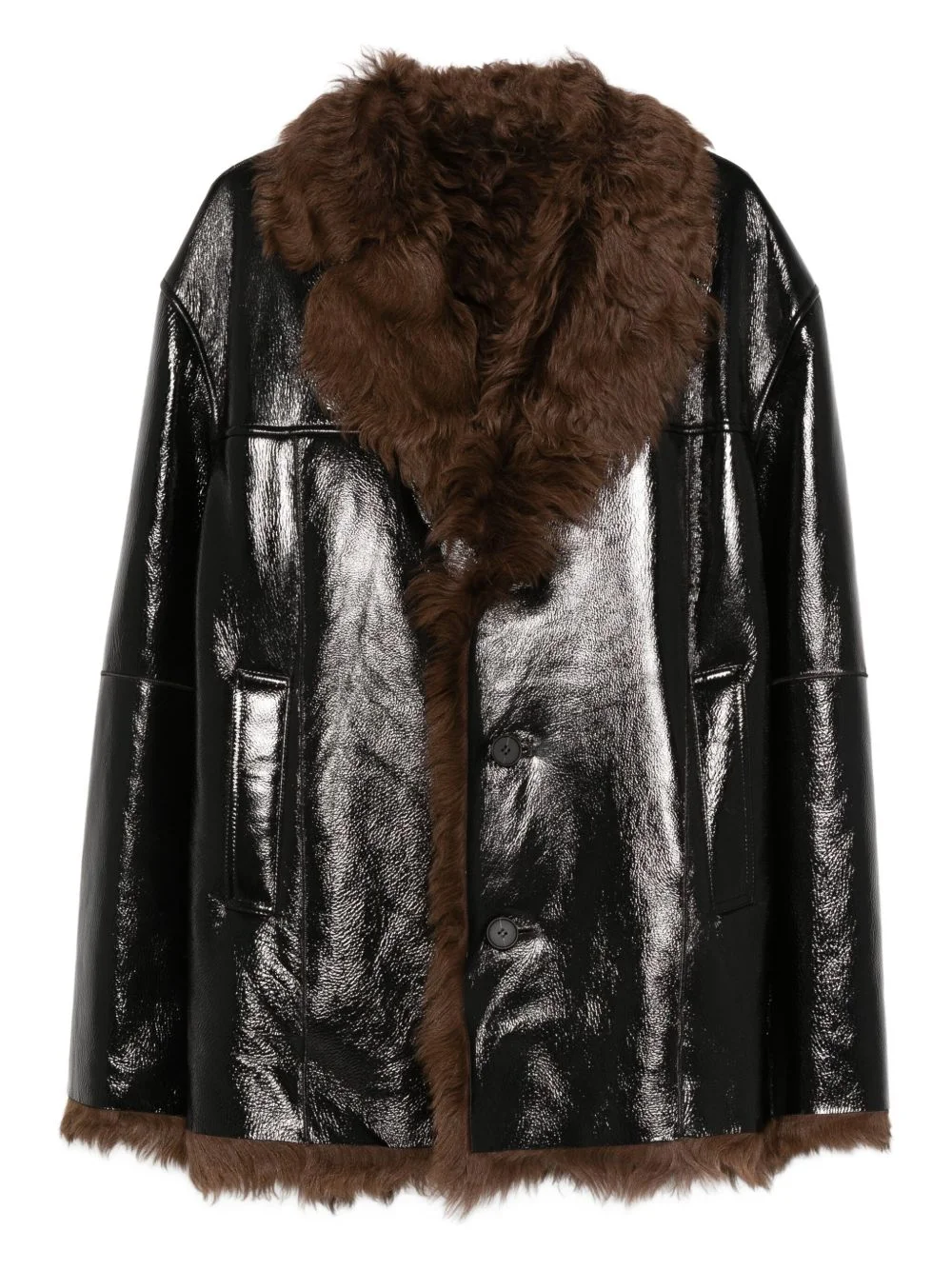 fur collar jacket - 1