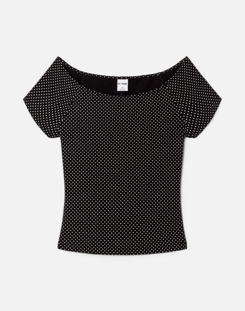 Shoulder Slim Tee - Micro Dot 1