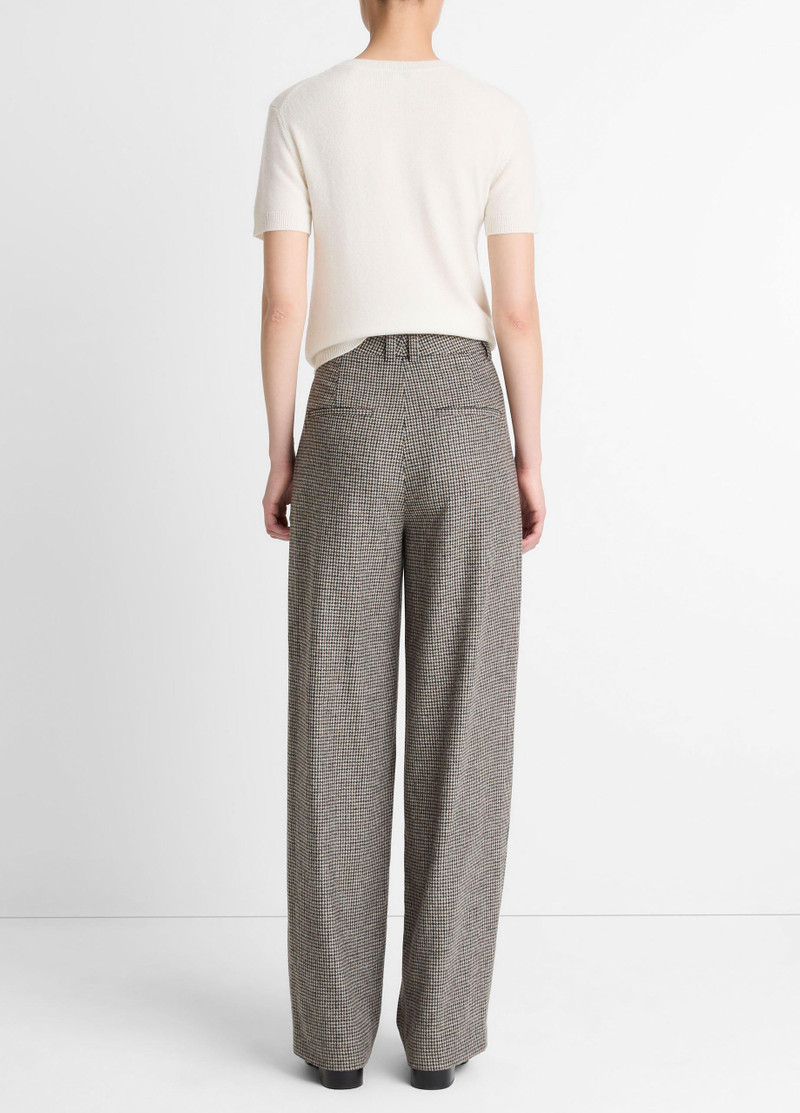 Vince Plaid Wool-Blend High-Waist Trouser outlook