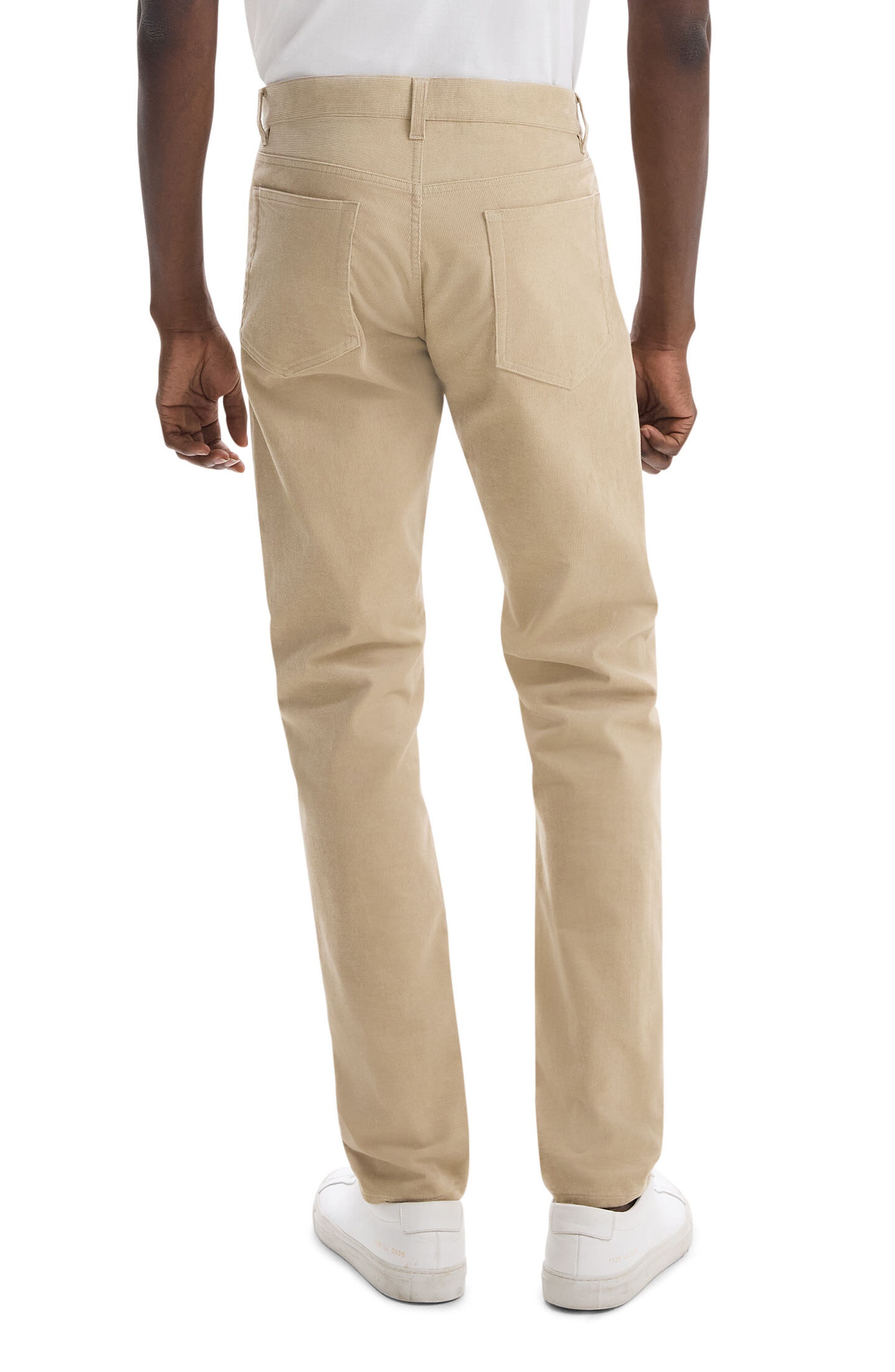 Theory Slim Fit Stretch Corduroy Pants in Khaki at Nordstrom - 2