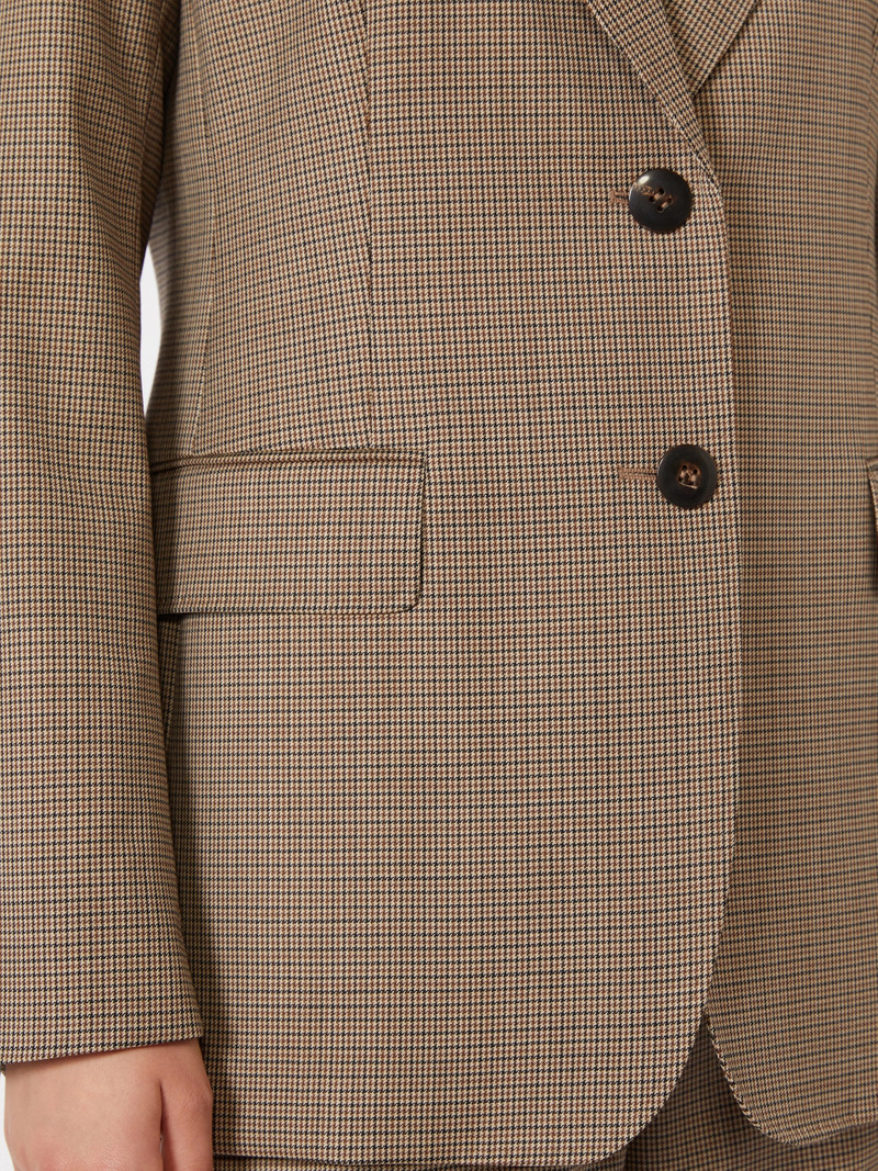 GIGANTE Patterned wool twill blazer - CARAMEL 5