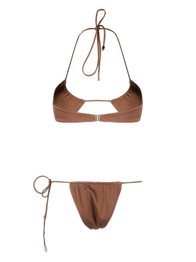 MANOKHI halterneck tie-fastening bikini set outlook