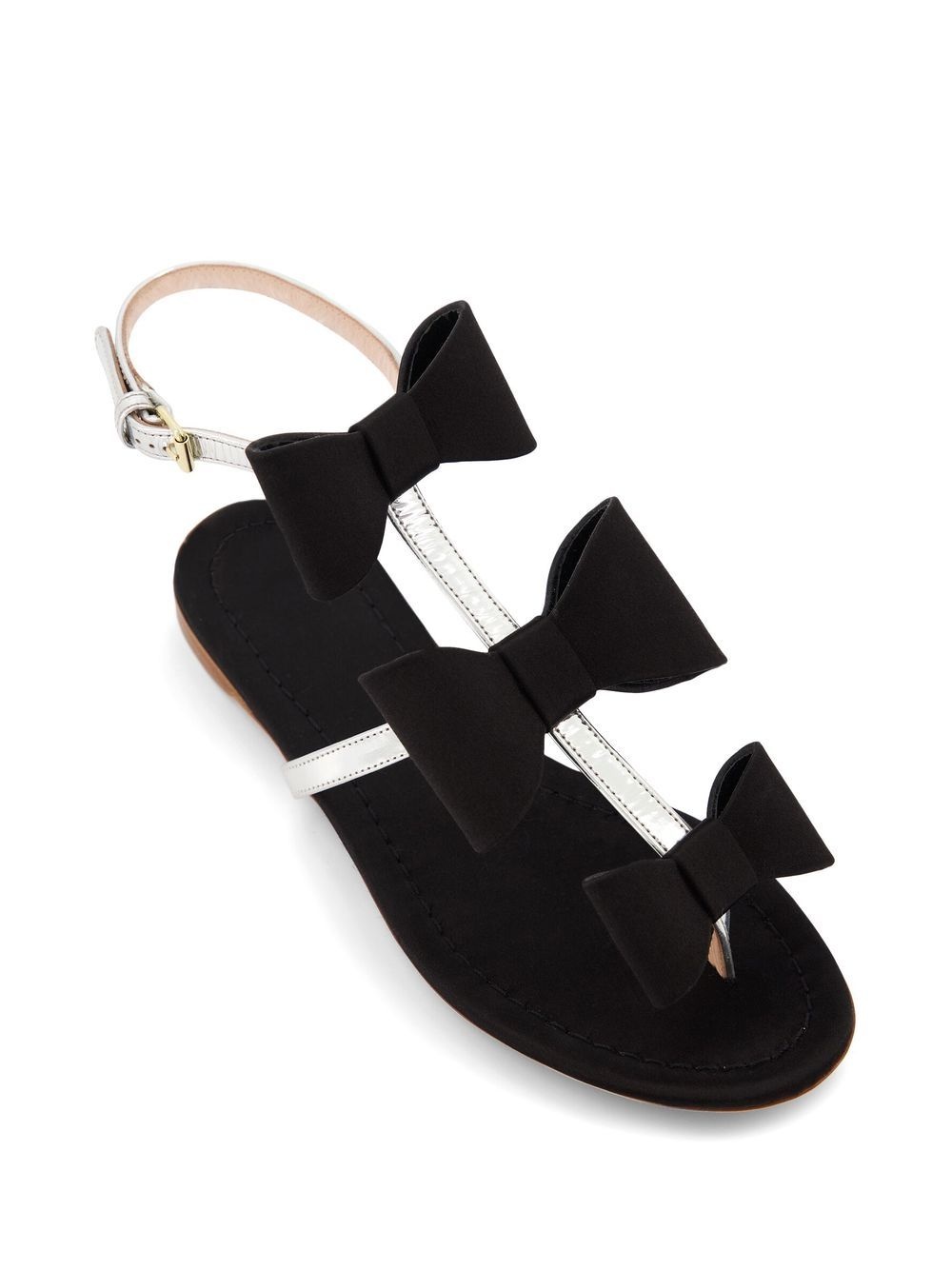 bow-detail flat sandals - 4