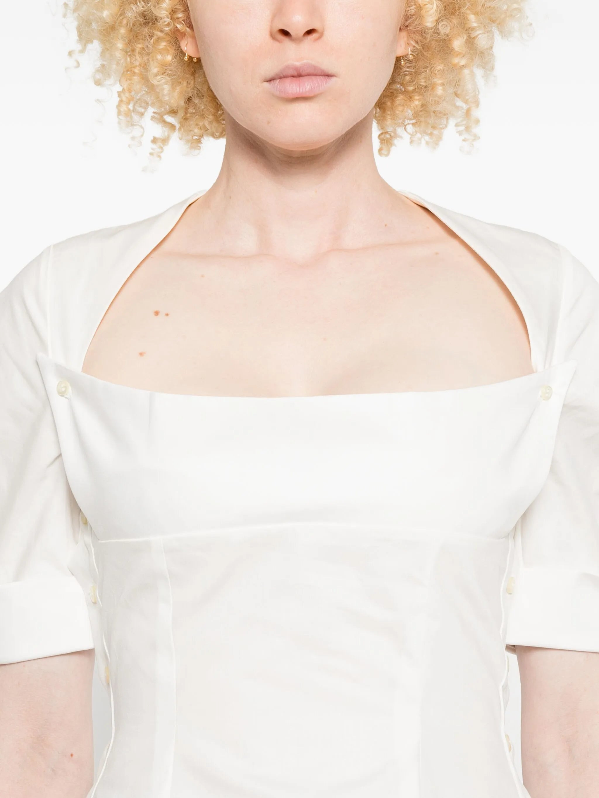 square-neck button-detail blouse - 5