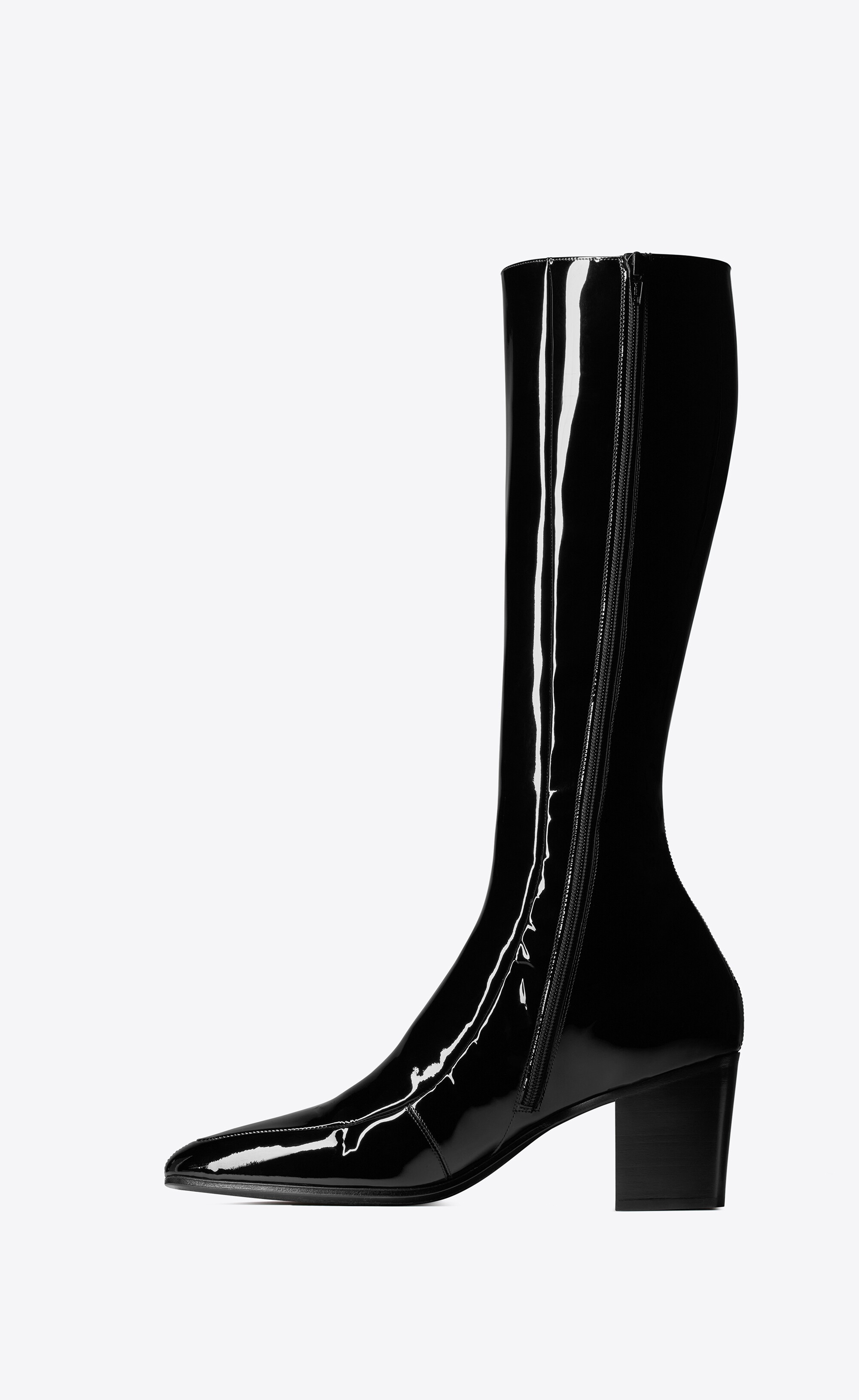 otto zipped boots in patent leather - 4