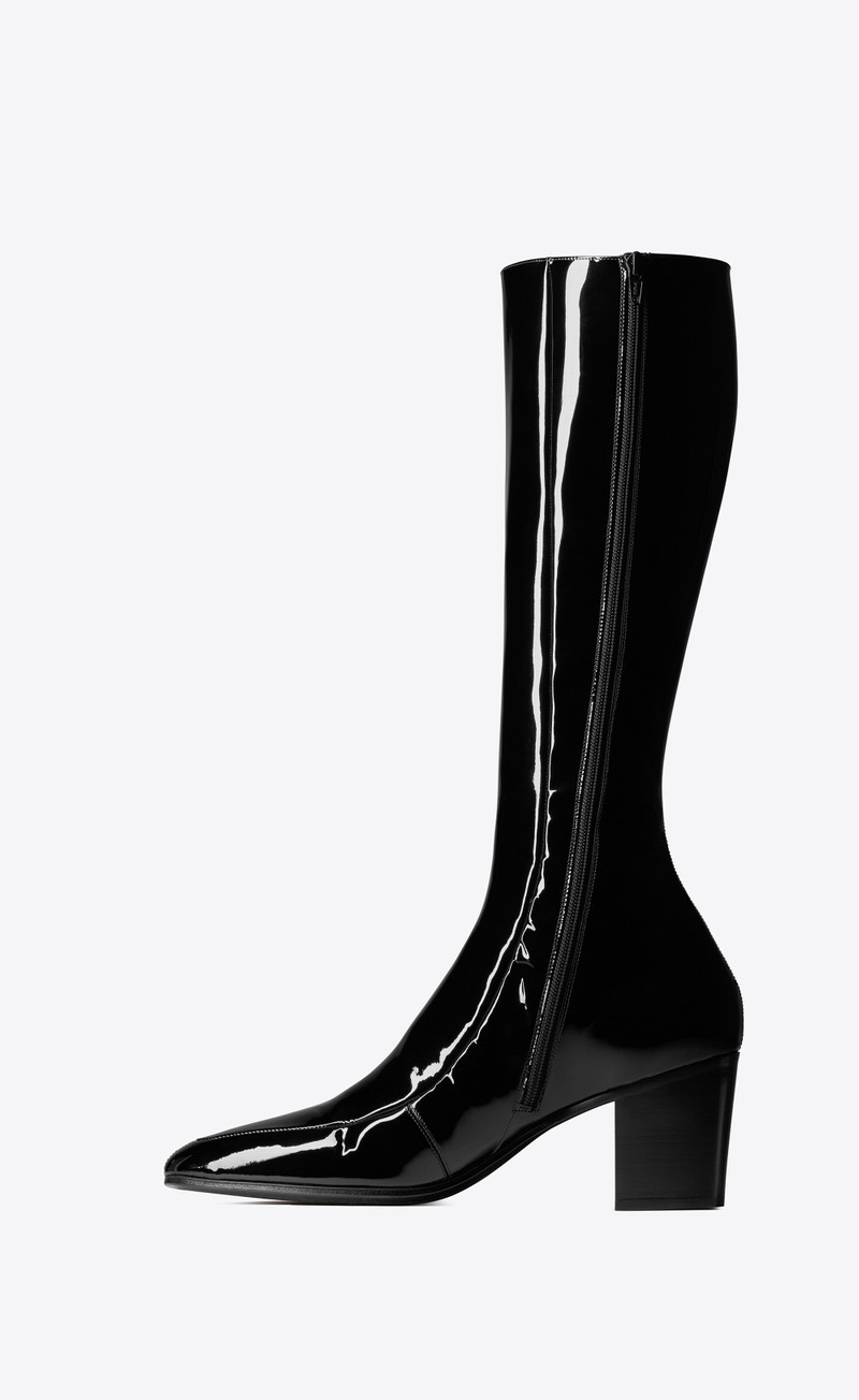 otto zipped boots in patent leather 4