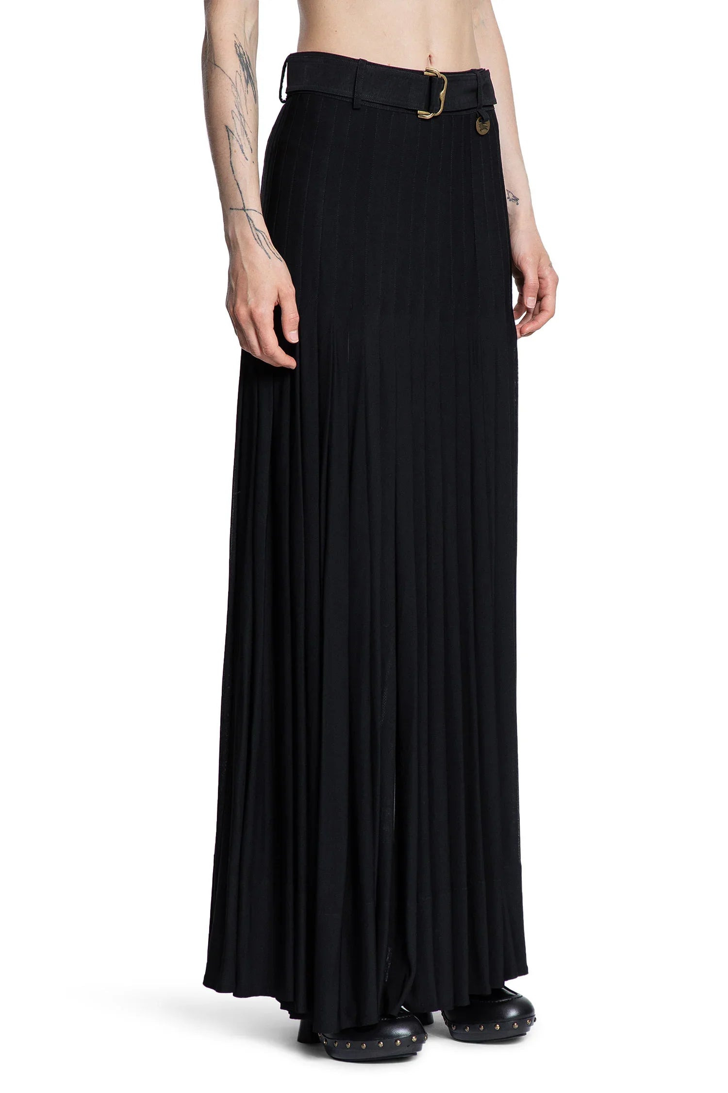 Pleated-Crepe-Jersey-Maxi-Skirt - 2