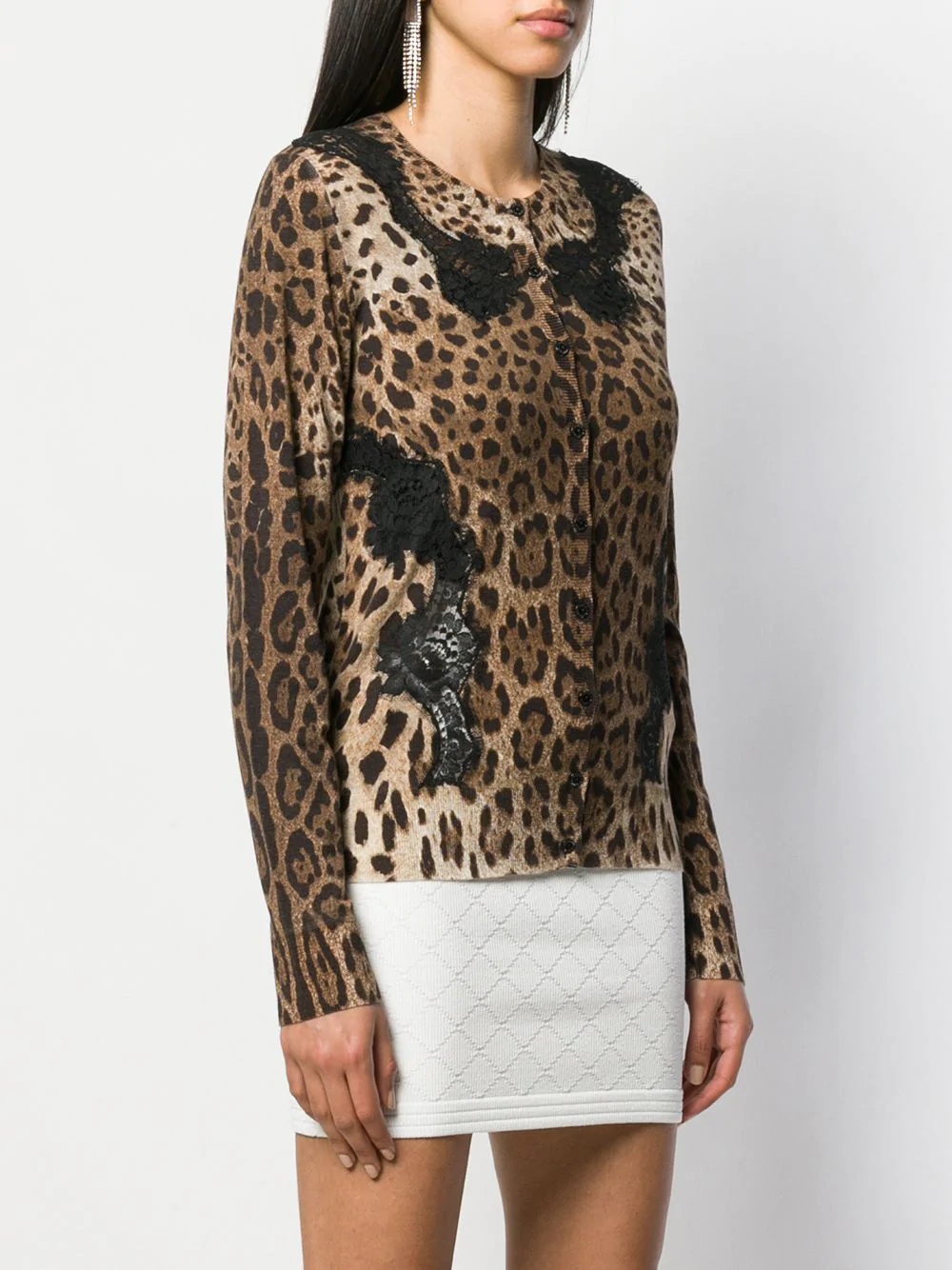 leopard print cardigan - 3