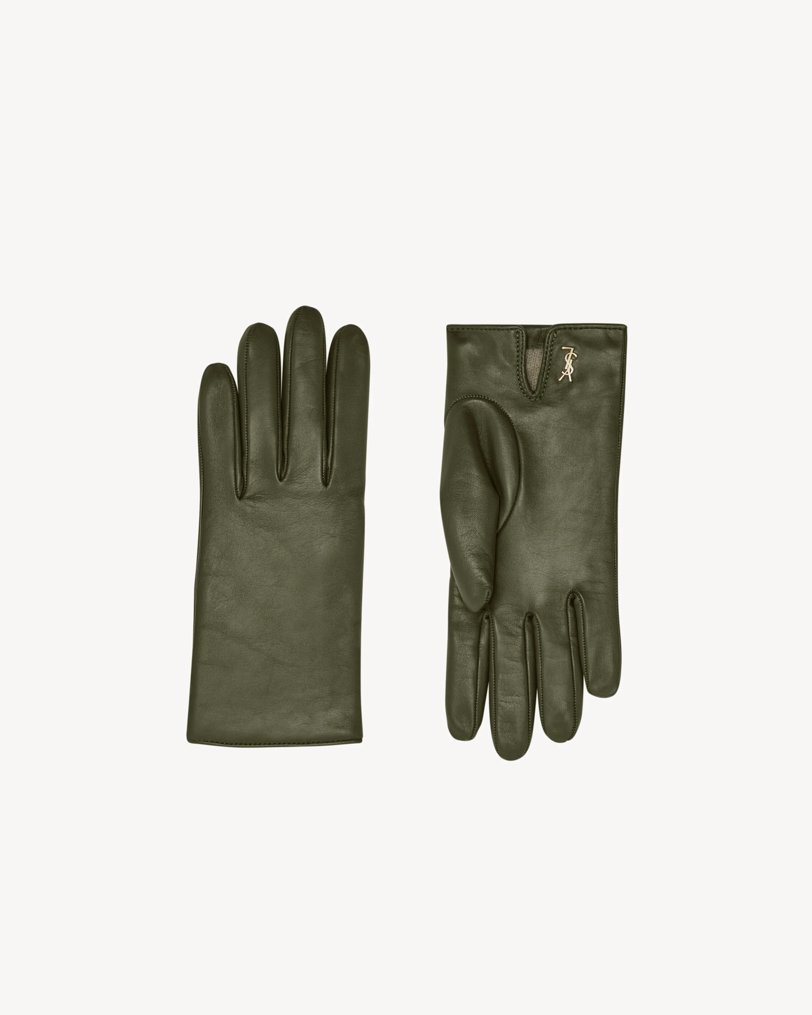 CASSANDRE SHORT GLOVES IN LAMBSKIN AND CASHMERE - 1