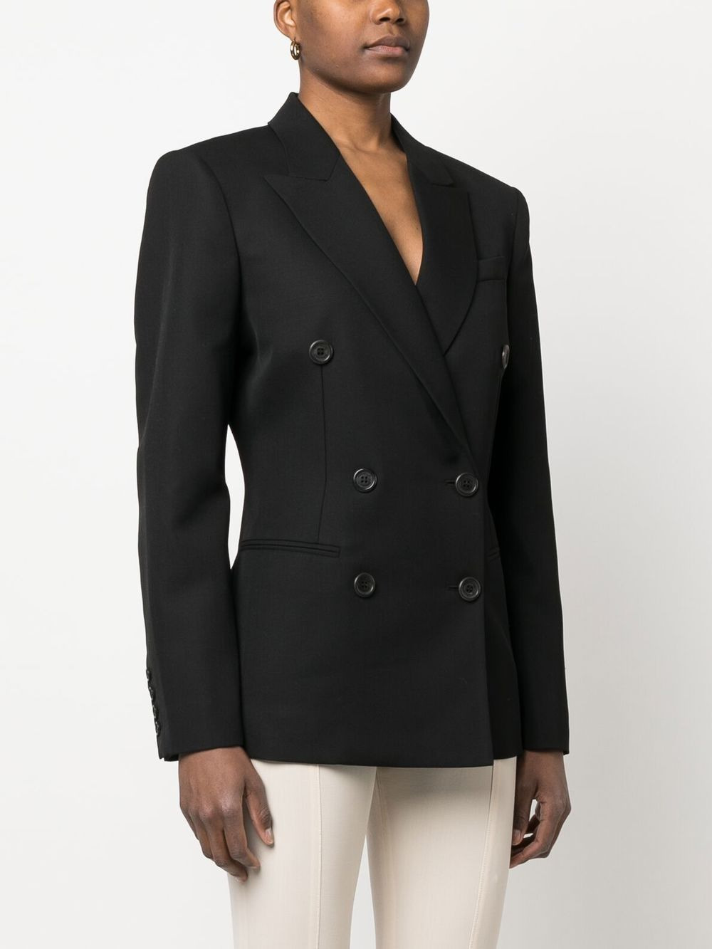 Myra double-breasted wool blazer - 3