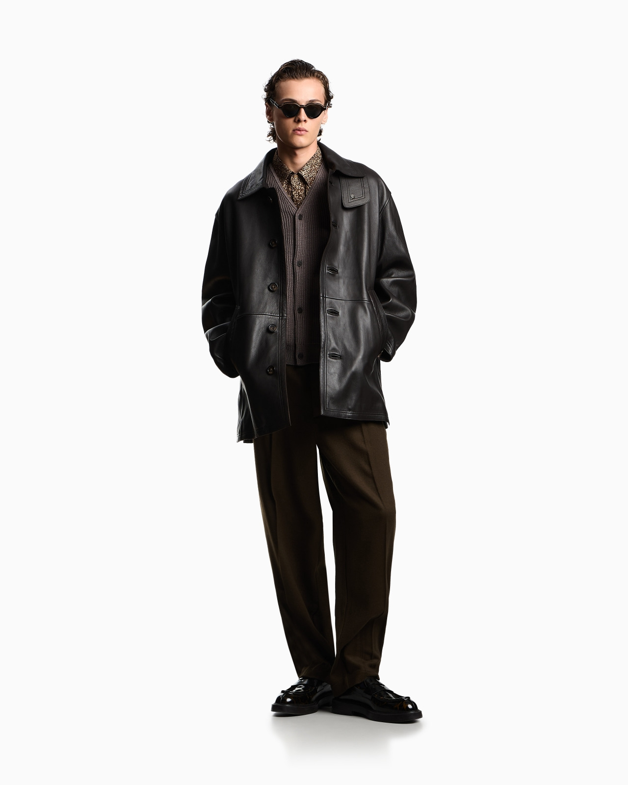 VIRGIN WOOL TROUSERS WITH BELT - 2