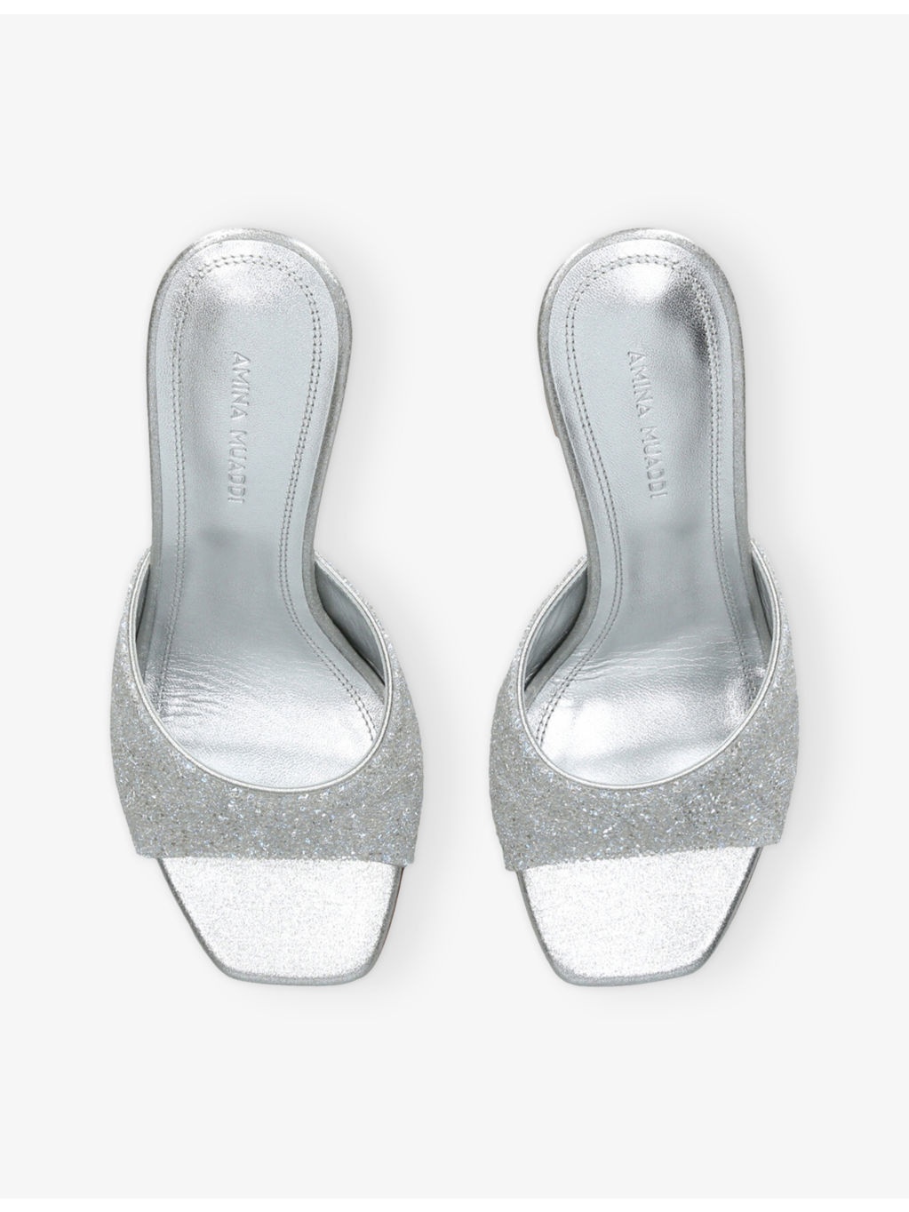 Lupita 95 Crystal-Mesh and Suede Heeled Mules - 2