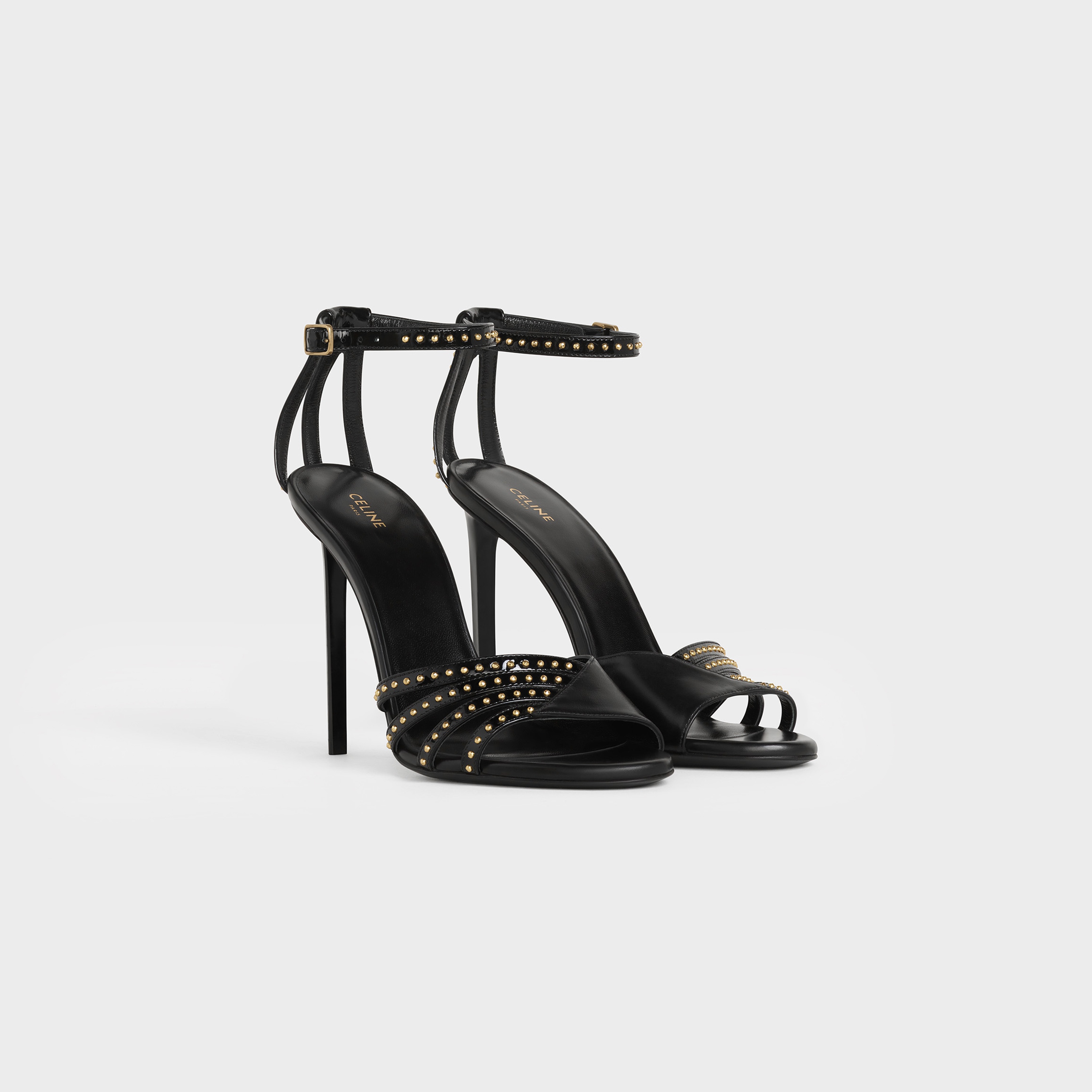 CELINE SHARP SANDAL IN CALFSKIN AND PATENT CALFSKIN - 2