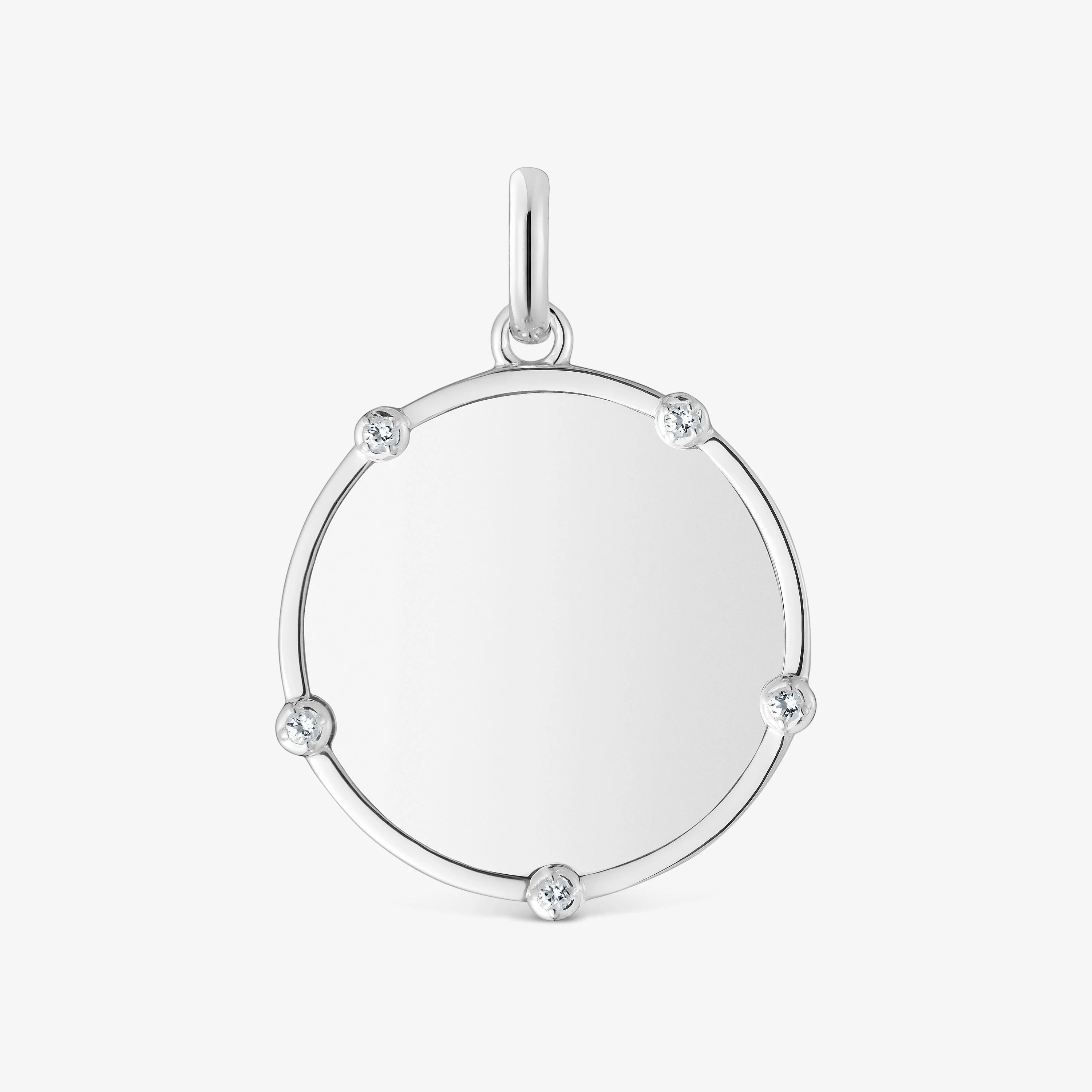 Silver medallion Pendant with topazes TOUS Basics - 1