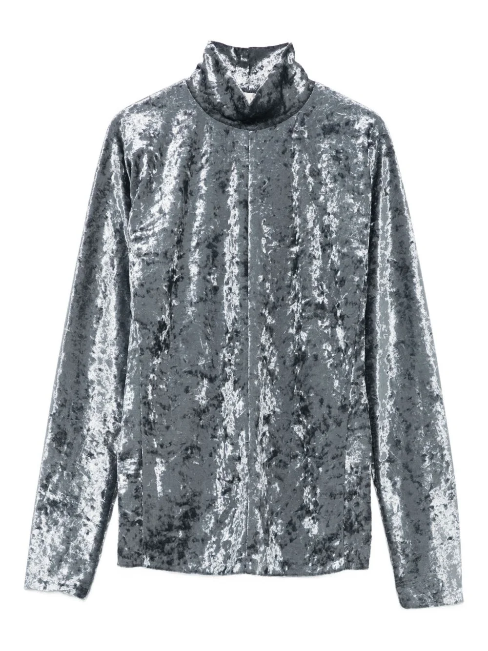 velvet turtleneck top - 1