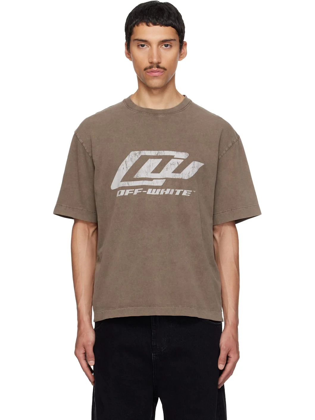 Brown 'OW' Racing Skate T-shirt - 1