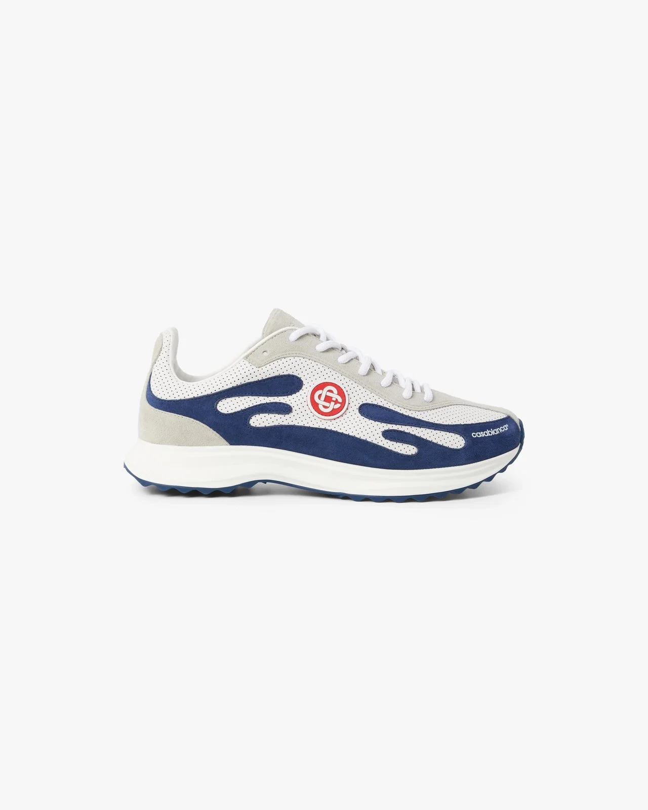 Women's White & Navy Stade Sneaker | Casablanca Paris - 1