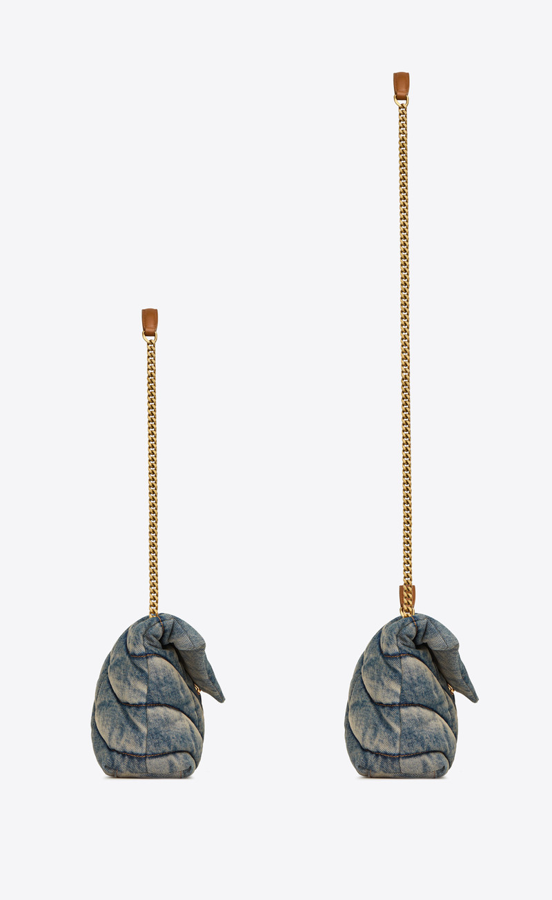 puffer toy bag in denim 4