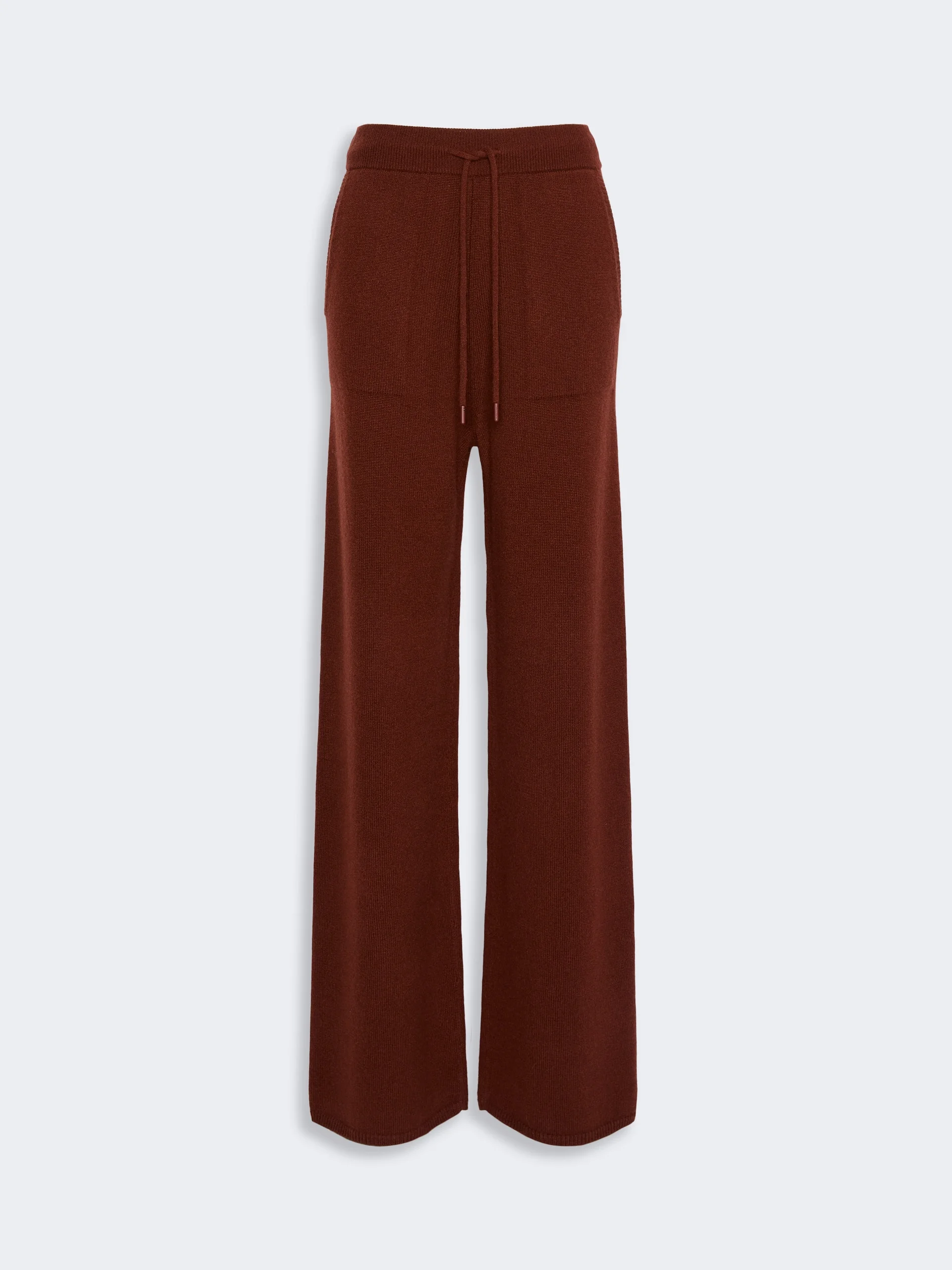 FIABE Wide cashmere yarn trousers - RUST - 1