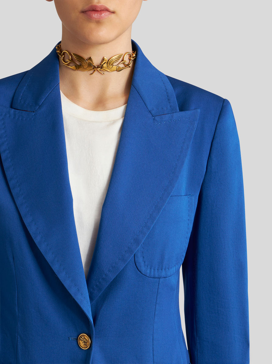 STRETCH JACKET WITH PEGASO BUTTONS - 3