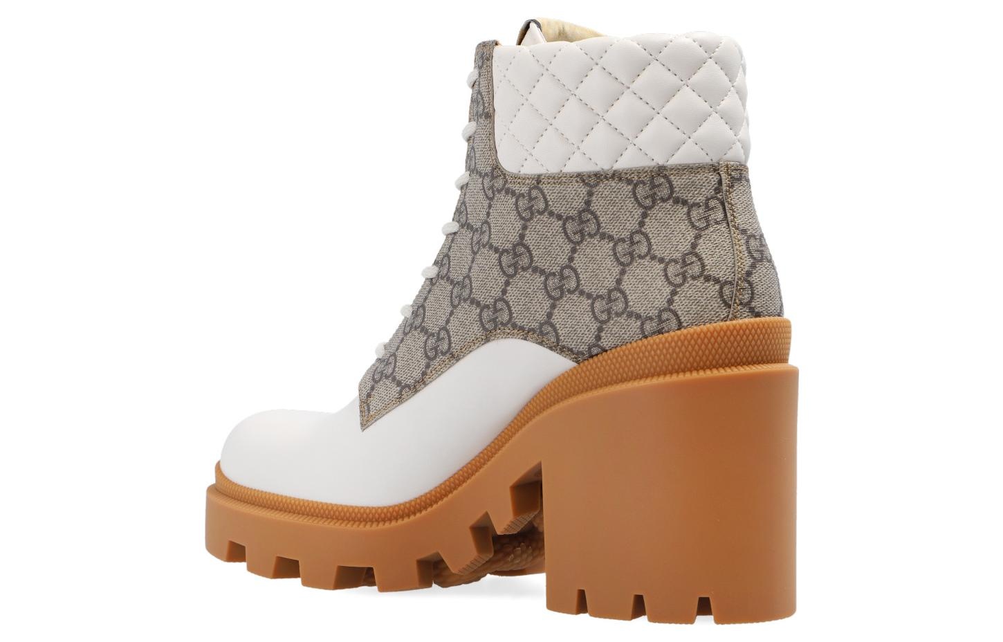(WMNS) Gucci GG Ankle Boot 'Beige' 659691-UC810-9066 - 4