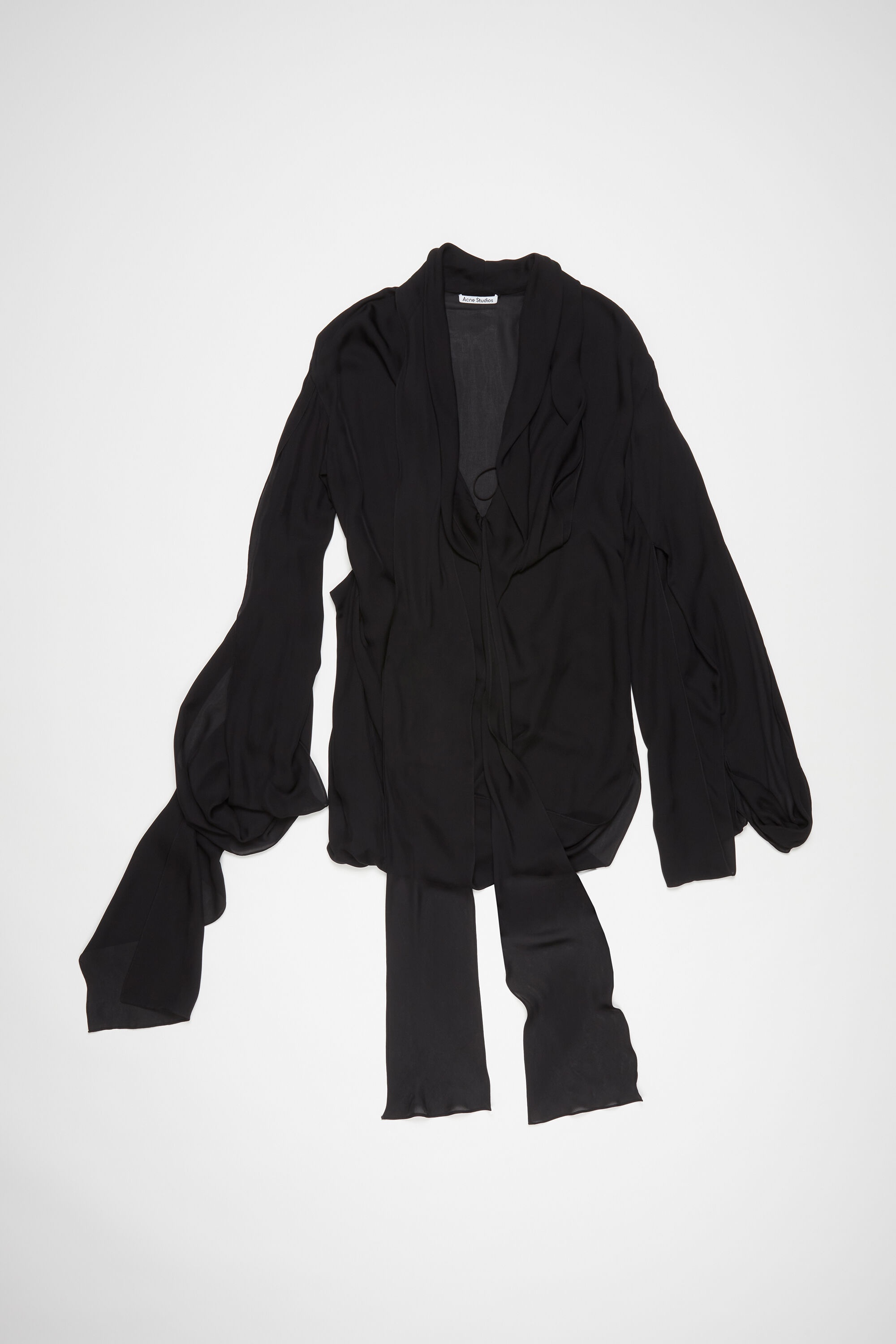 Dress draped scarf - Black - 8