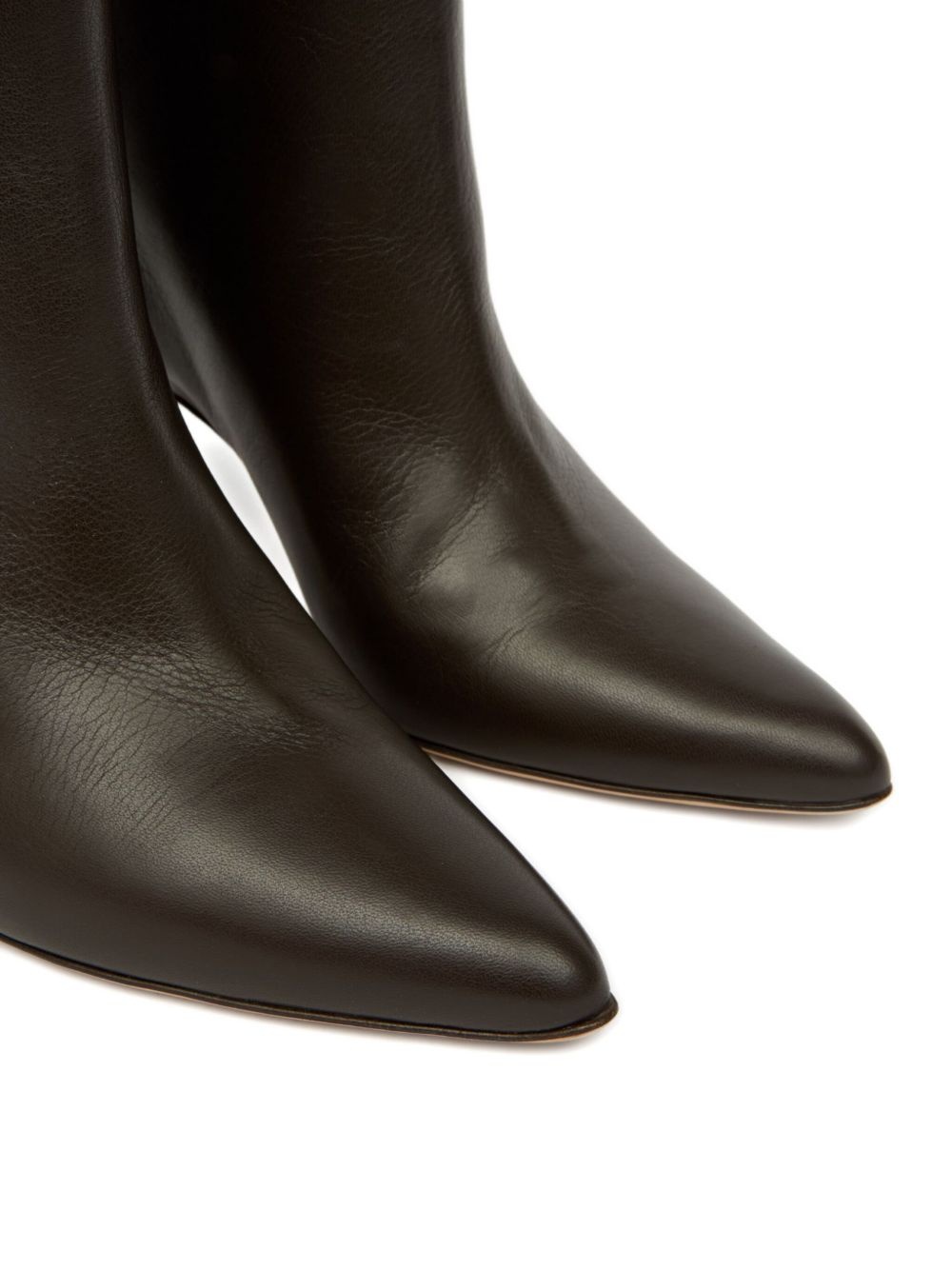 pointed-toe leather ankle boots - 5