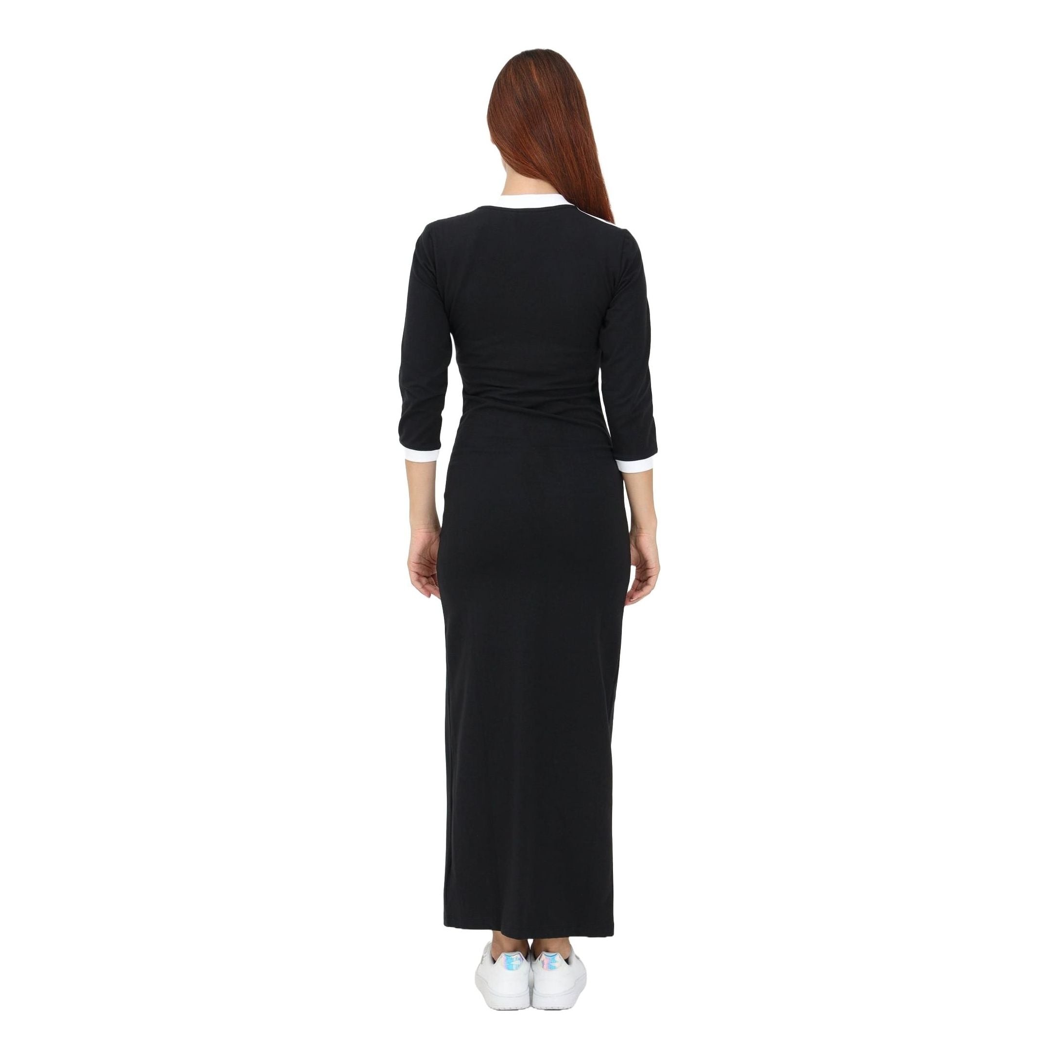 (WMNS) adidas Adicolor Classics 3-Stripes Maxi Dress 'Black White' IK0439 - 3