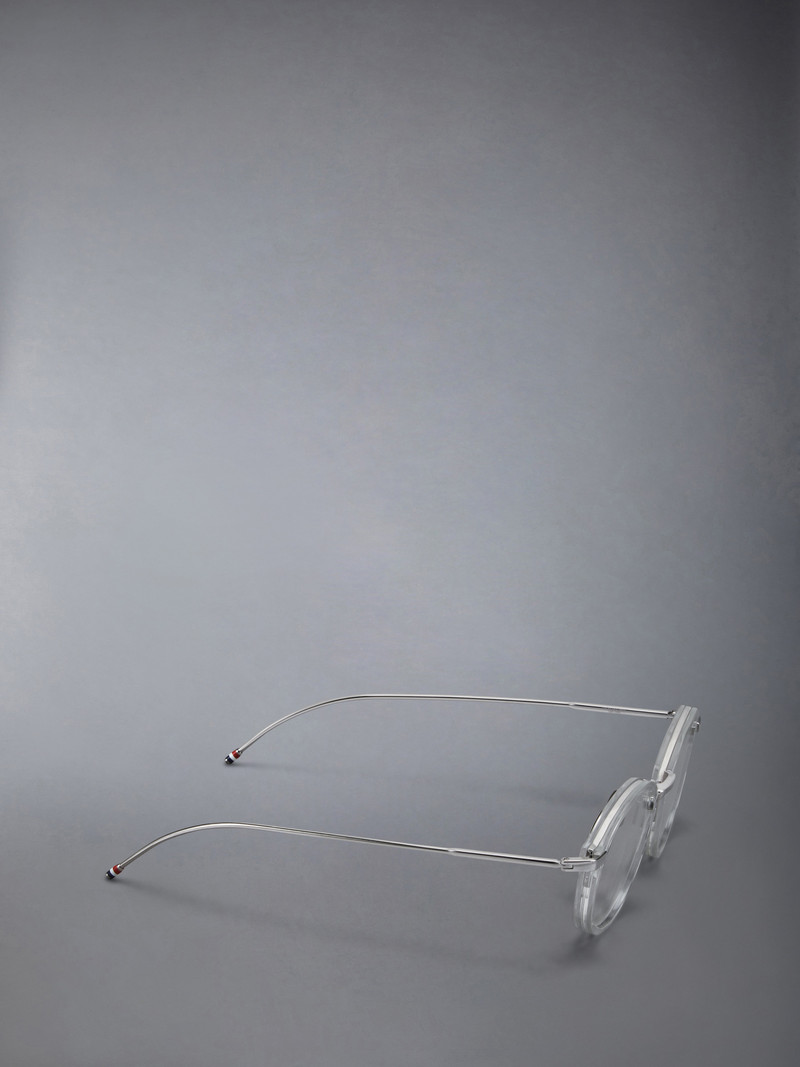 ACETATE AND TITANIUM ROUND EYEGLASSES 6