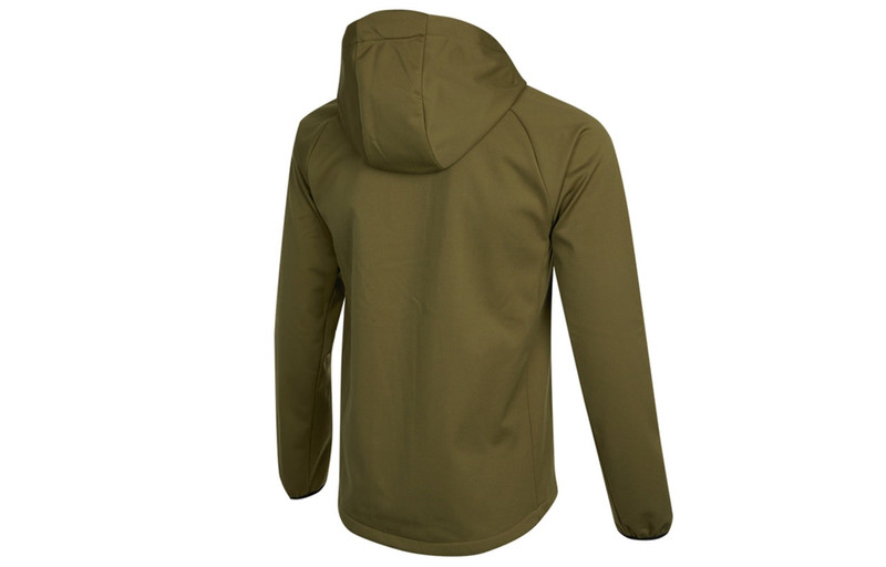 adidas Men's adidas Outdoor Sports Fleece Lined Hooded Logo Jacket Olive H13801 outlook