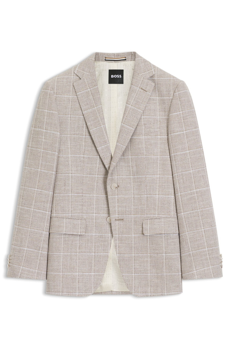 CHECKED SLIM-FIT JACKET IN A COTTON BLEND 1