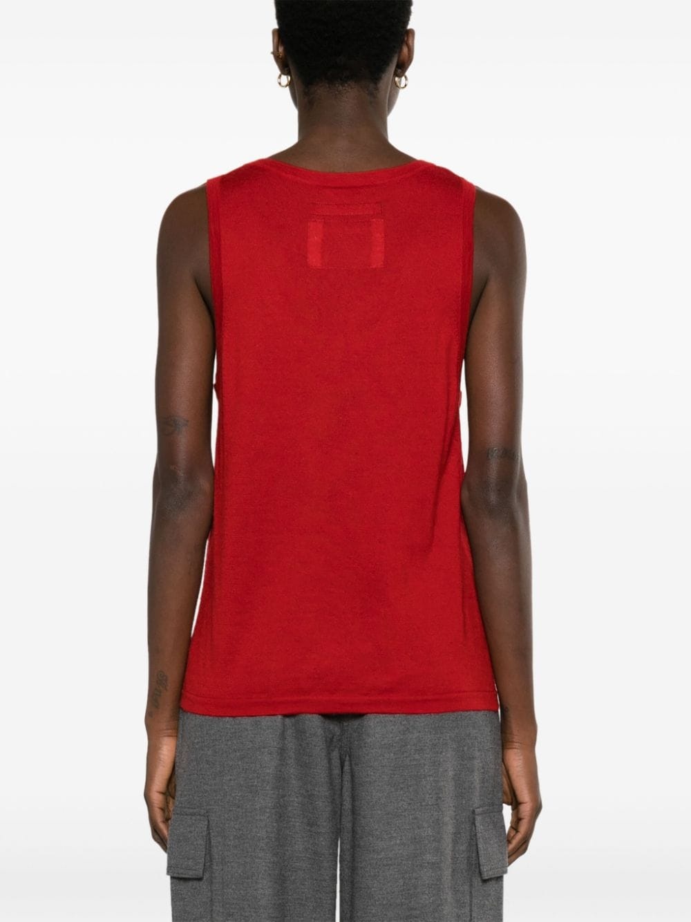sleeveless cashmere knitted top - 4
