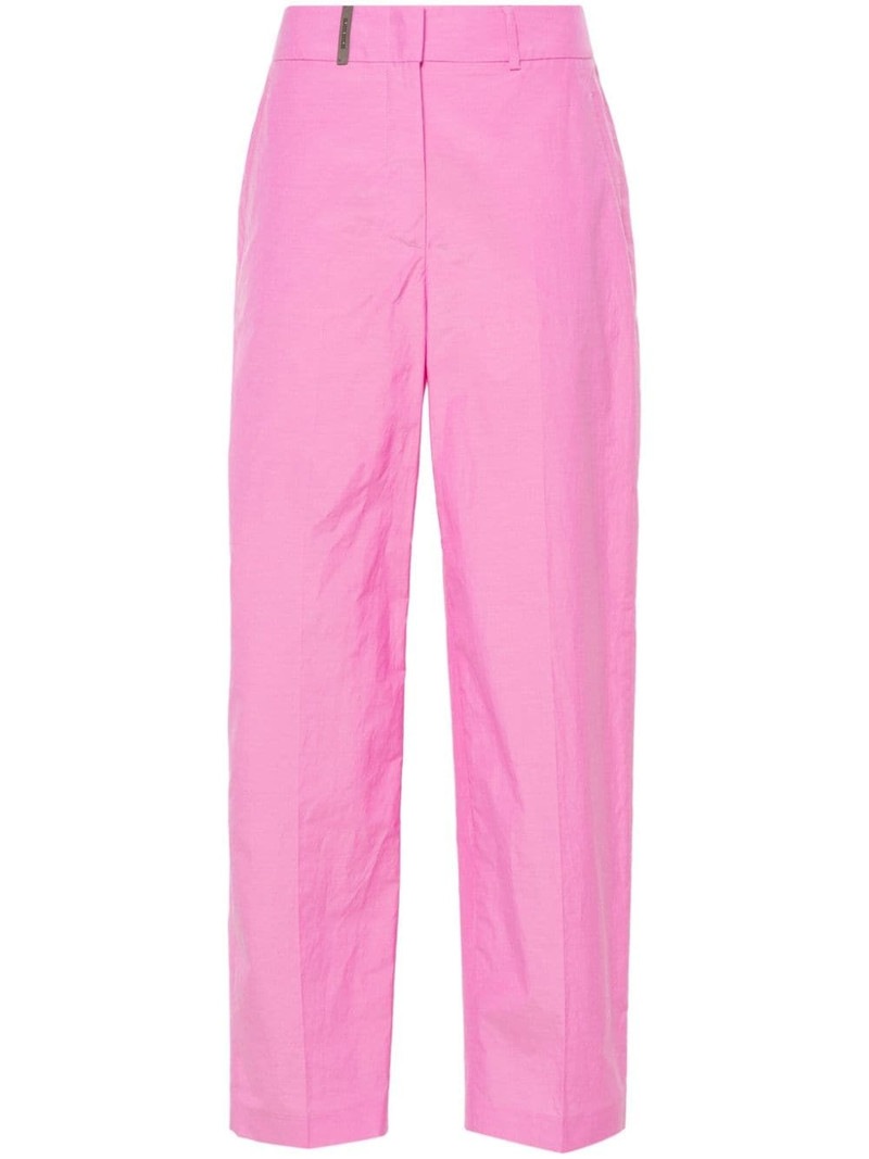 pressed-crease straight trousers 1