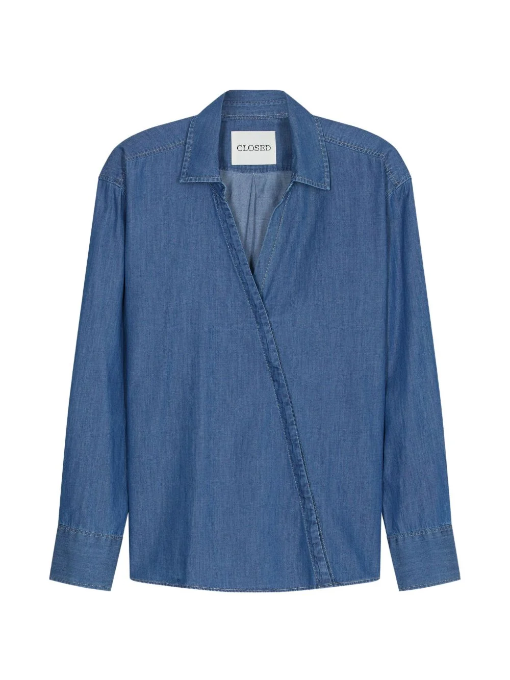 asymmetric collared shirt - 1