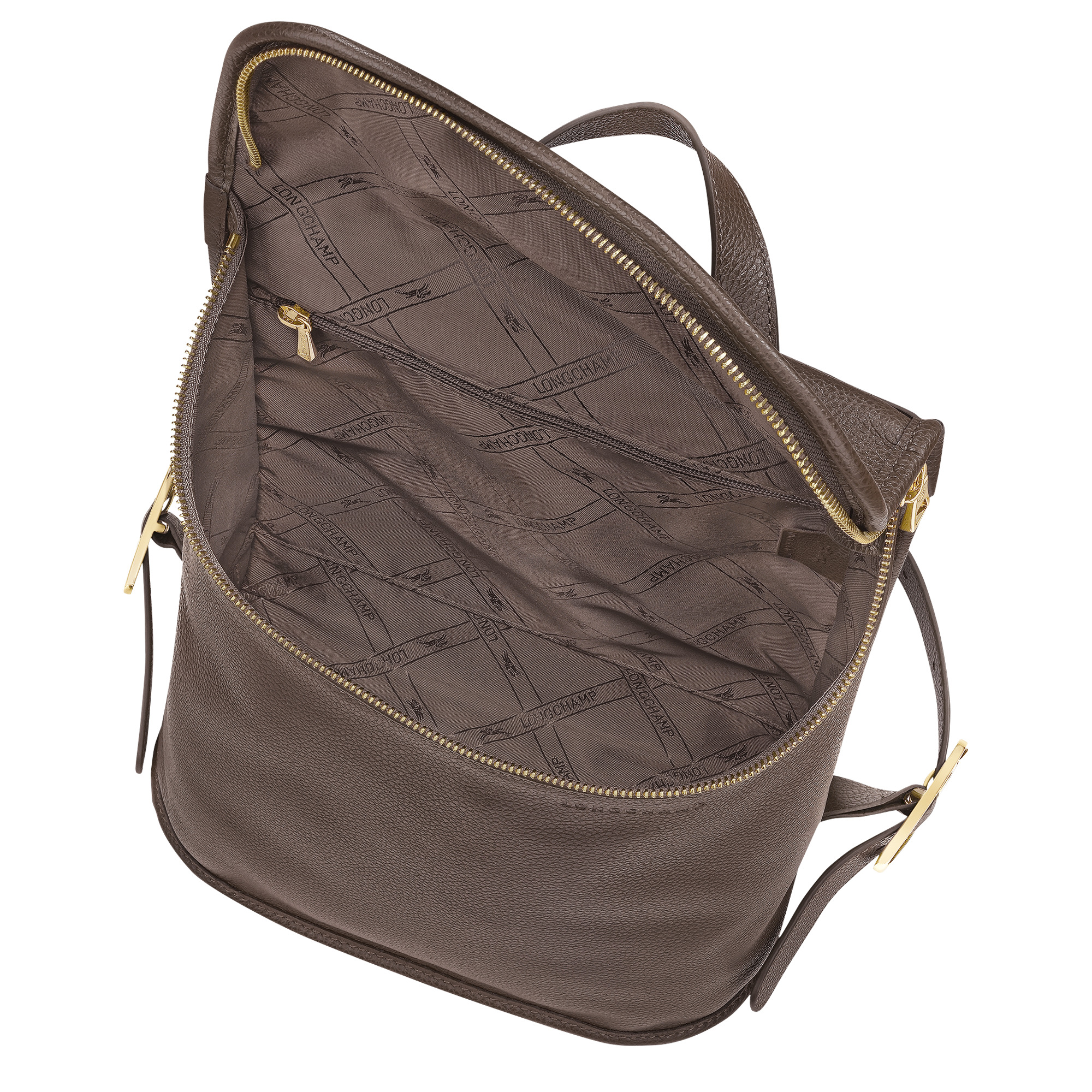 Le Foulonné M Backpack Taupe - Leather - 5