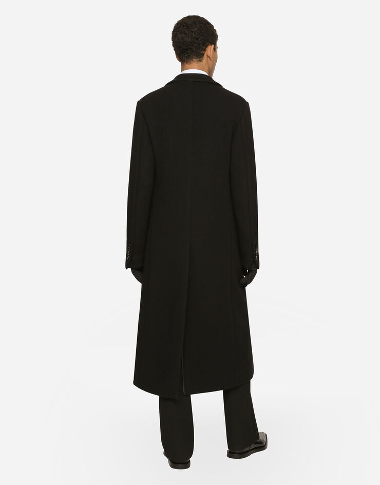 Single-breasted technical wool jersey coat - 3