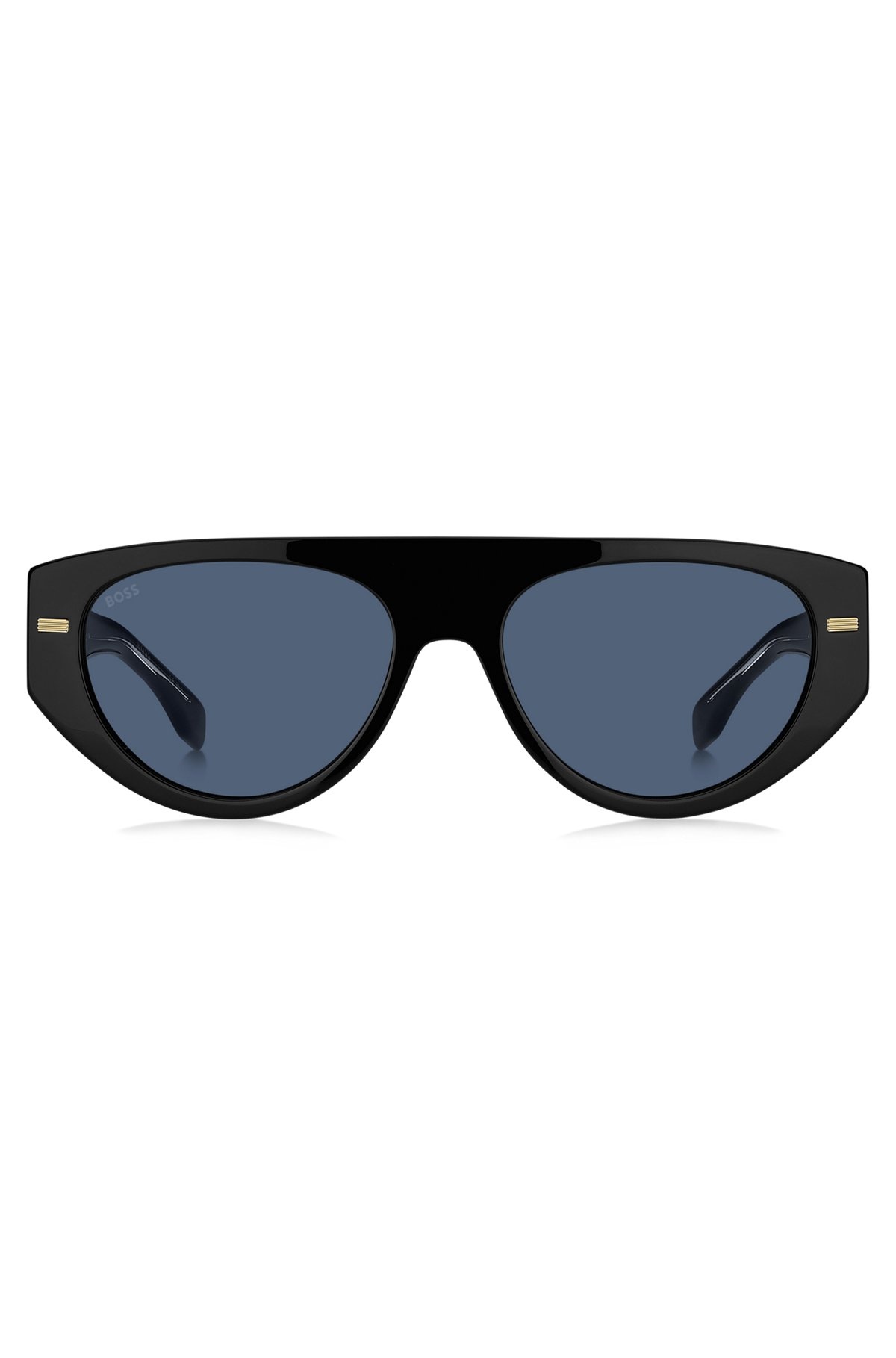 BIO-ACETATE BLACK SUNGLASSES WITH PATTERNED RIVETS - 3