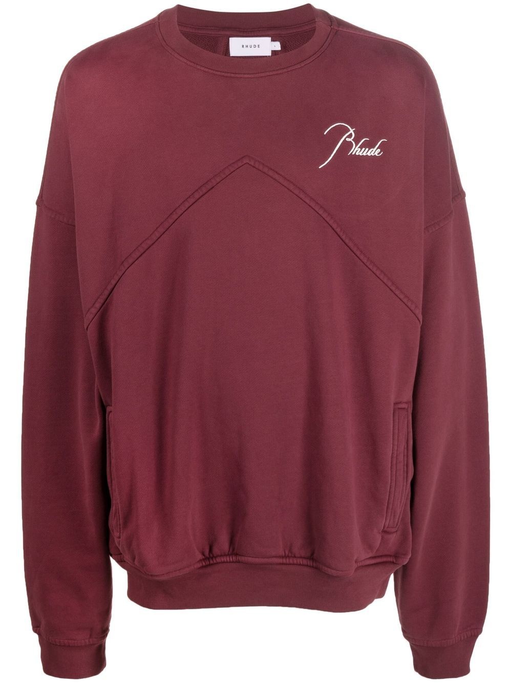 embroidered-logo cotton jumper - 1