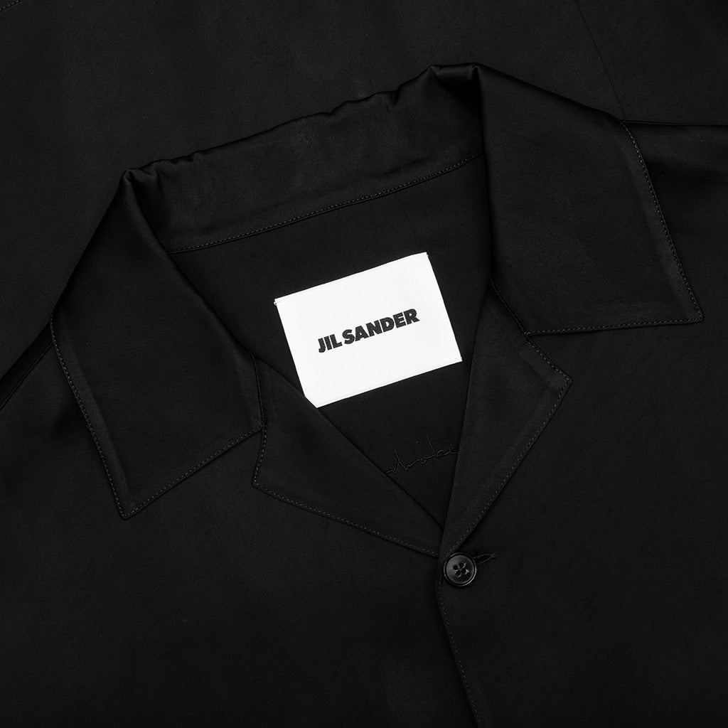 FLUID VISCOSE SHIRT - BLACK - 3