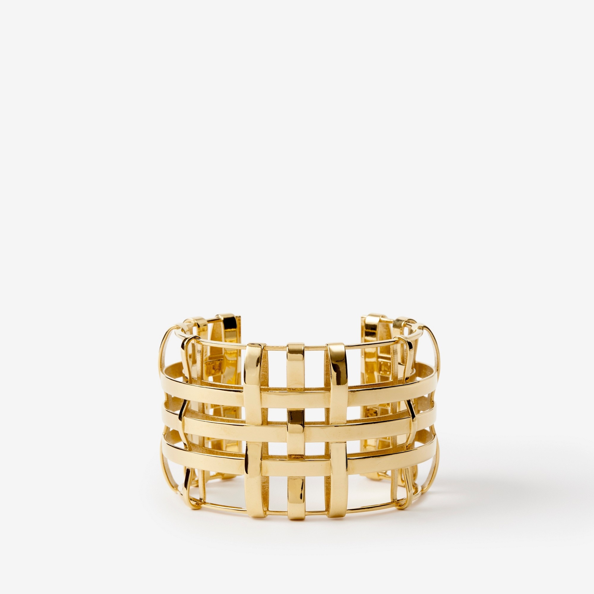Check Gold-plated Cuff - 1