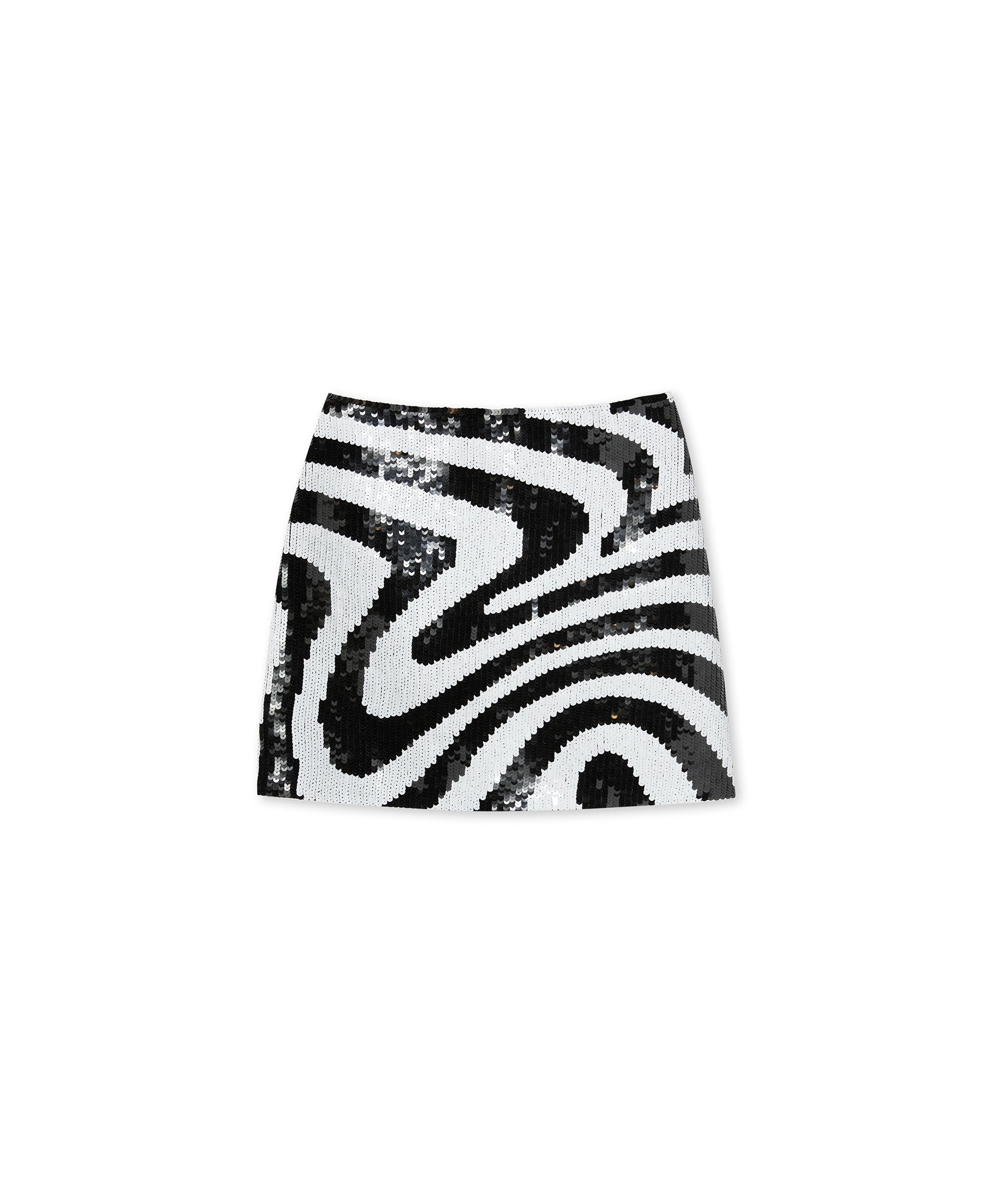 Mini skirt with "Illusion Waves" print - 1