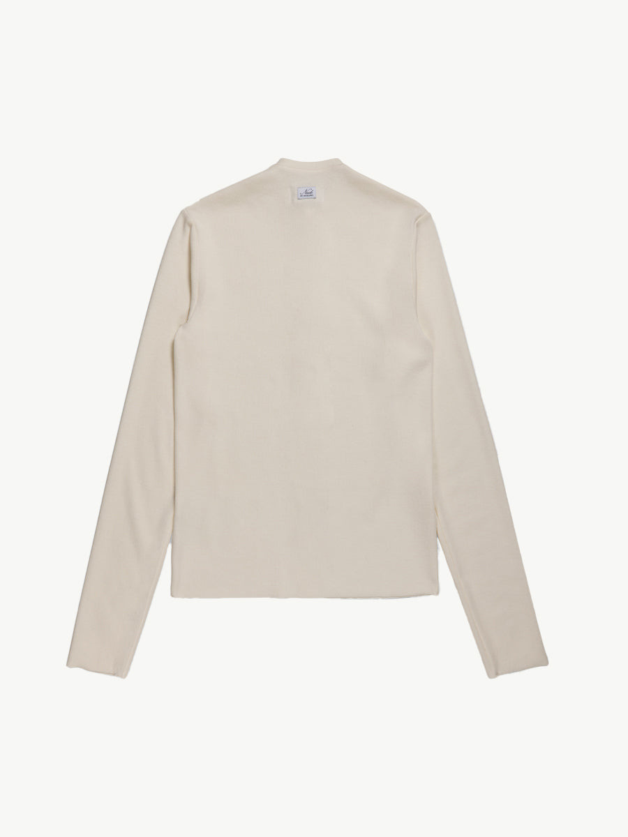 Nudo Serafino Long Sleeve Dirty White - 6